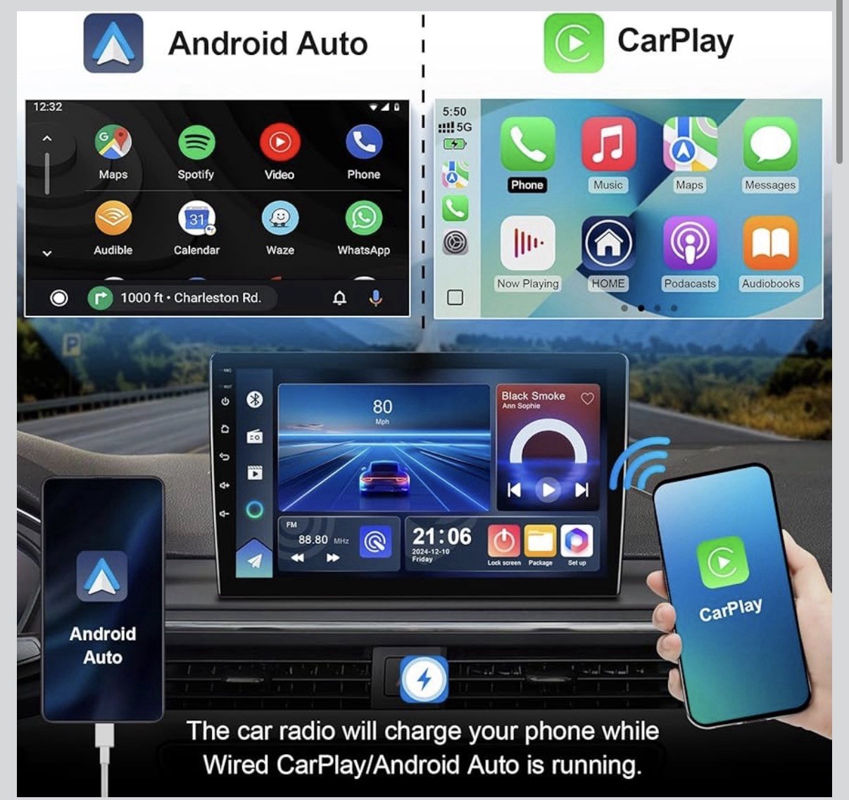 Carplay for Kia Rio 2012-2015 Android Auto Car Stereo Radio GPS Navi Head Unit
