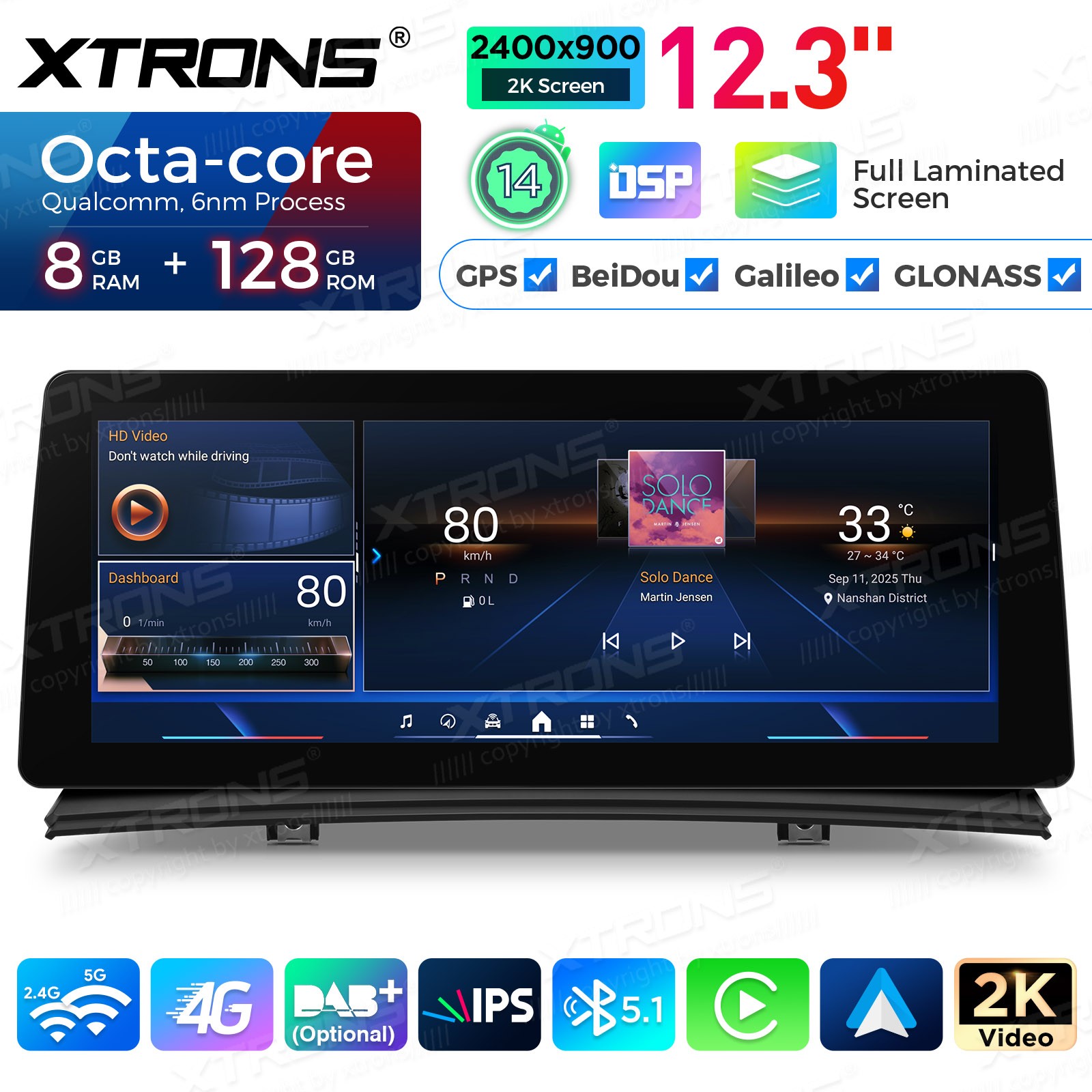 For BMW X3 E83 MASK 10.25″ Android 13 8 Core 4+64GB GPS Stereo Navi DAB+