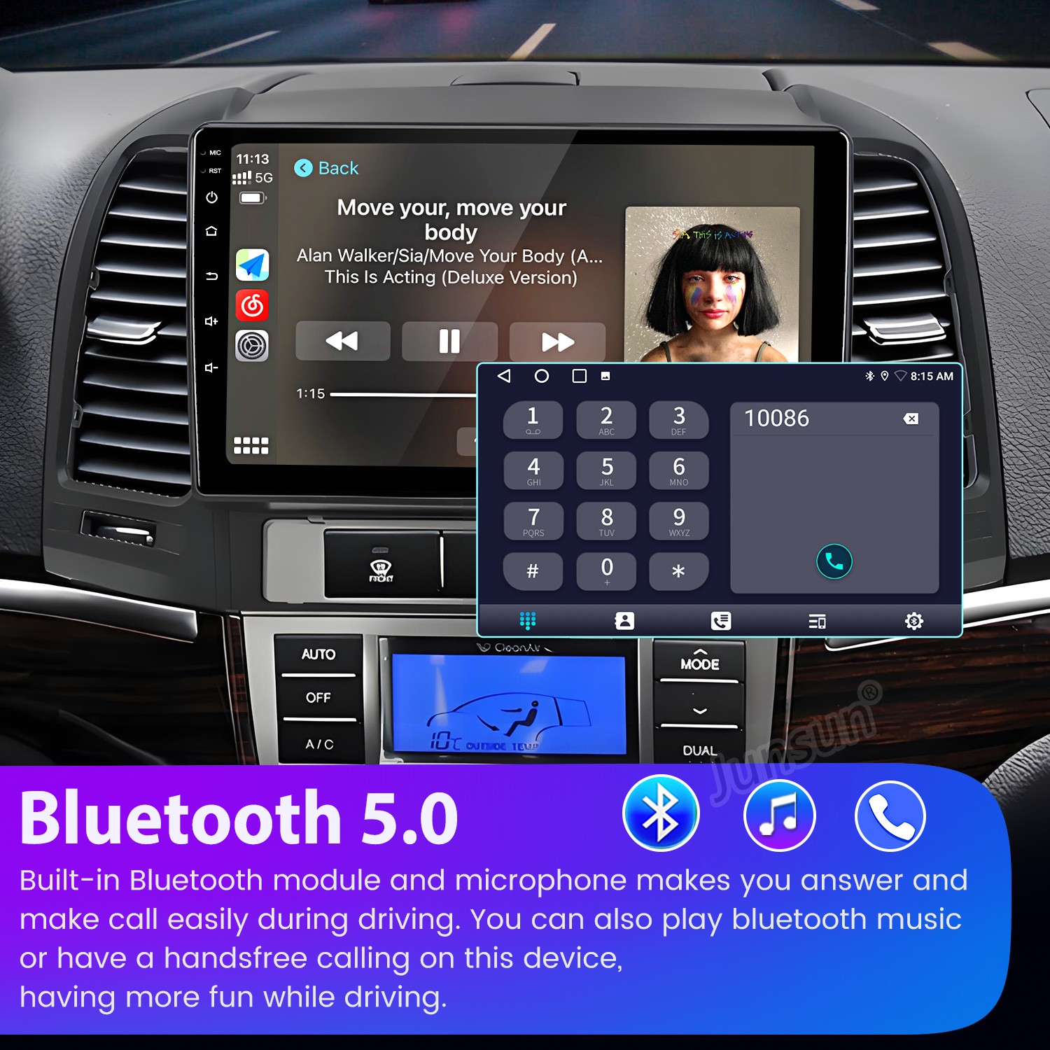 4+64G Carplay Android14 For Hyundai Santa Fe 2 2006-12 Car Stereo Radio GPS Navi
