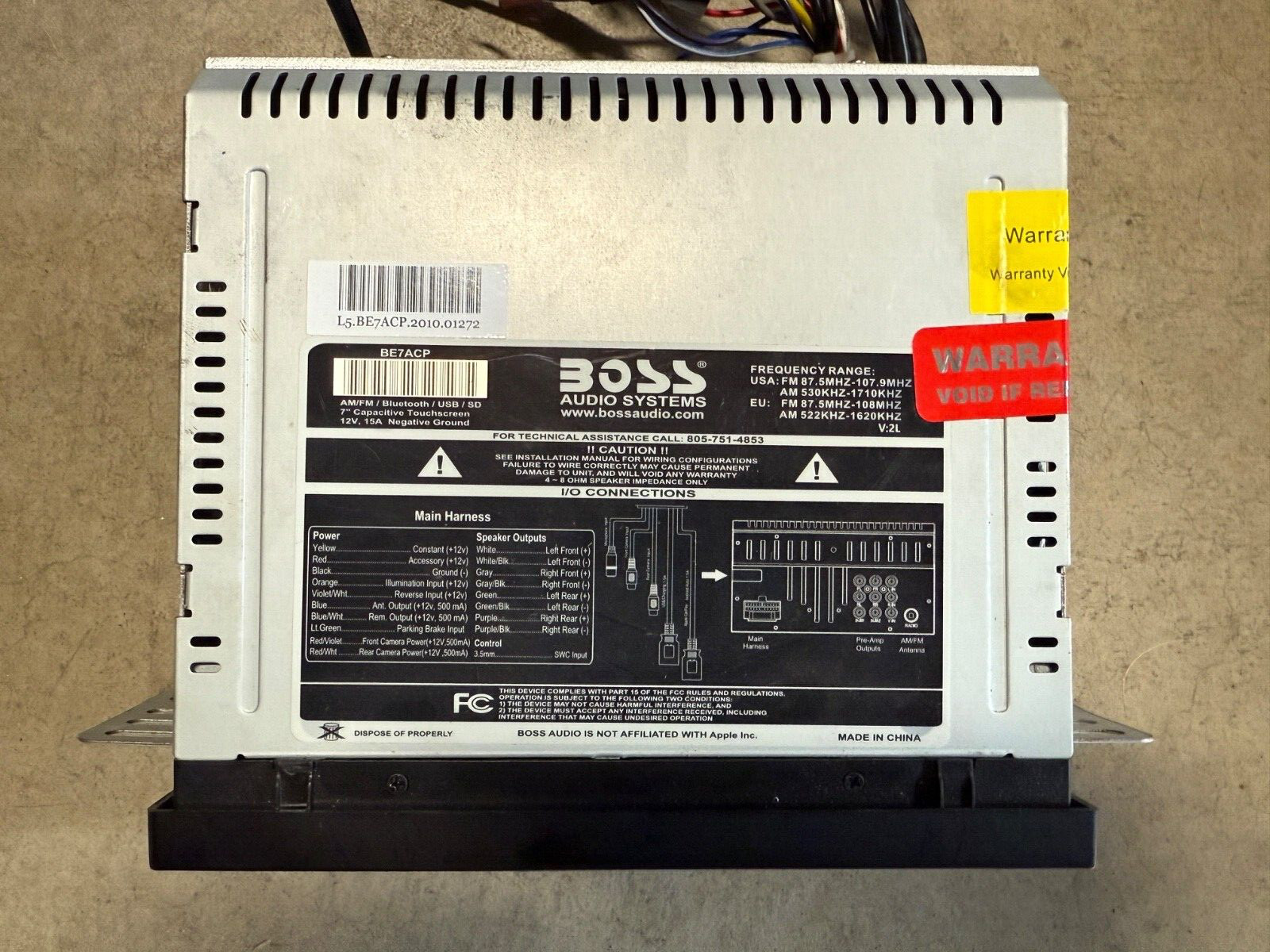2006 Chevy Silverado AM/FM Bluetooth USB SD Boss Audio Radio BE7ACP