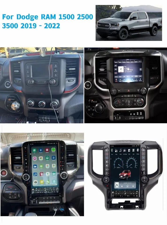 Large Display 13.6″ Android Car Stereo Radio Gps For 19-2024 Dodge Ram 1500 2500