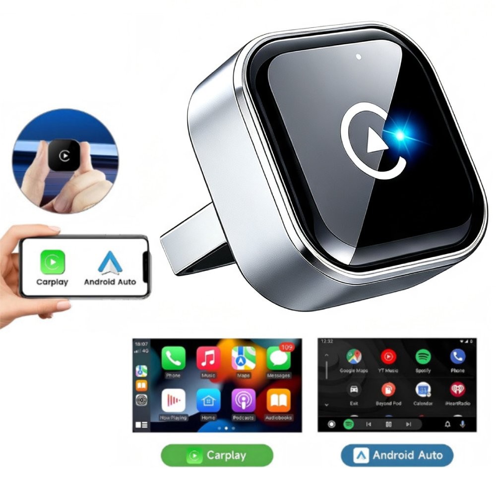 Wireless CarPlay Adapter for Apple iPhone for GMC Sierra 2500 3500 HD 2016-2019
