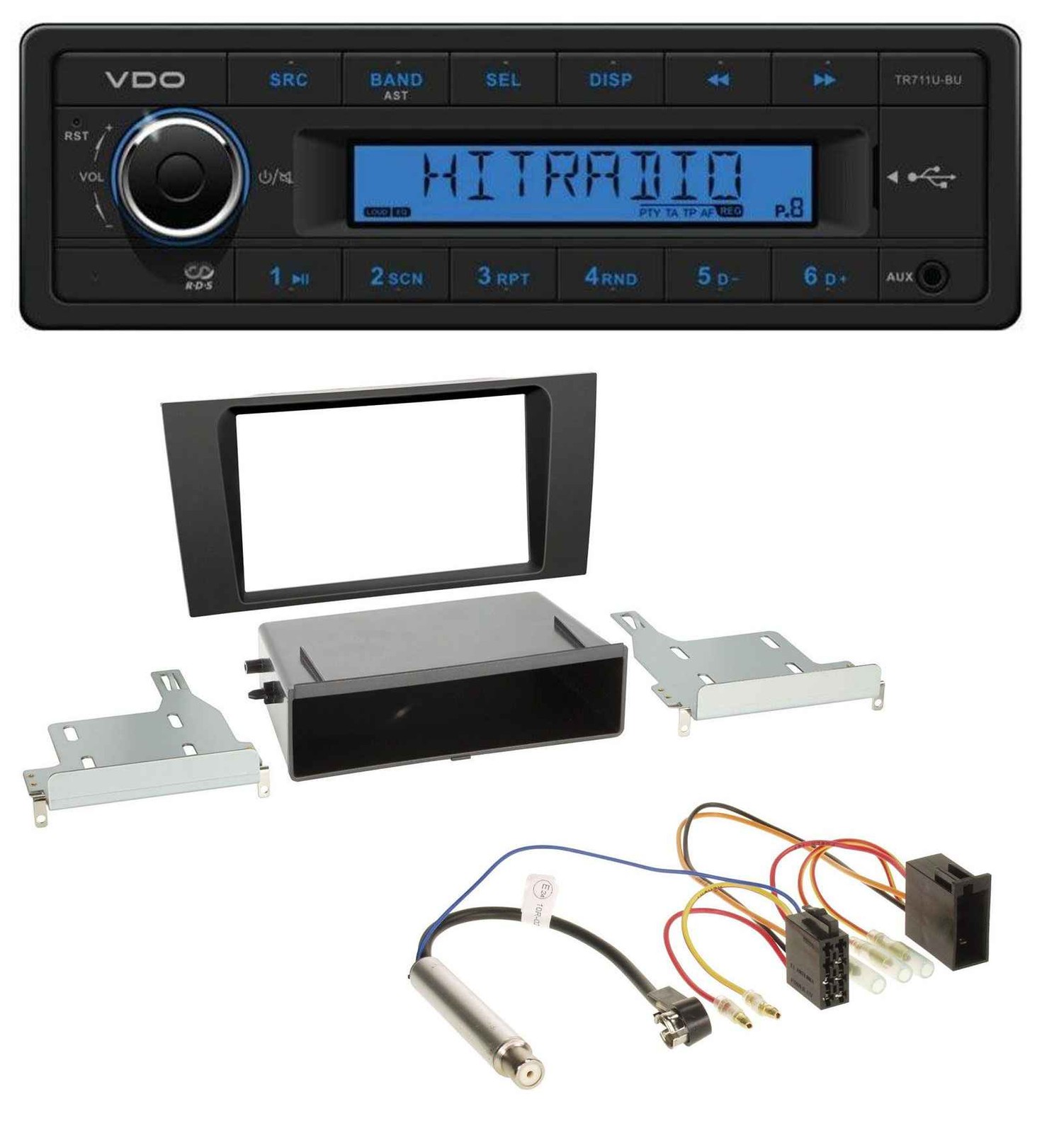 VDO AUX 1DIN MP3 USB Car Stereo for Audi A4 (B5 1999-2001) Symphony