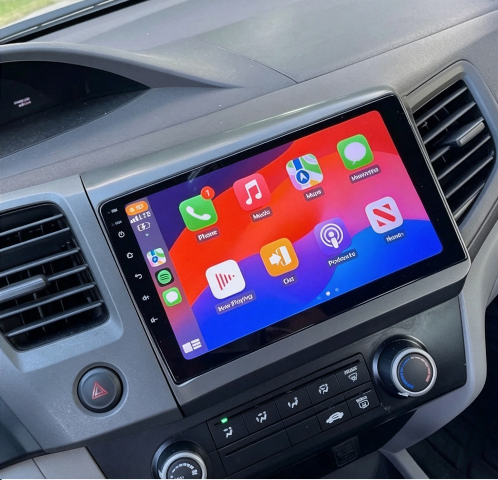 9″ Apple Carplay For 2012 Honda Civic LX Car Stereo Radio Android15 GPS Navi 64G