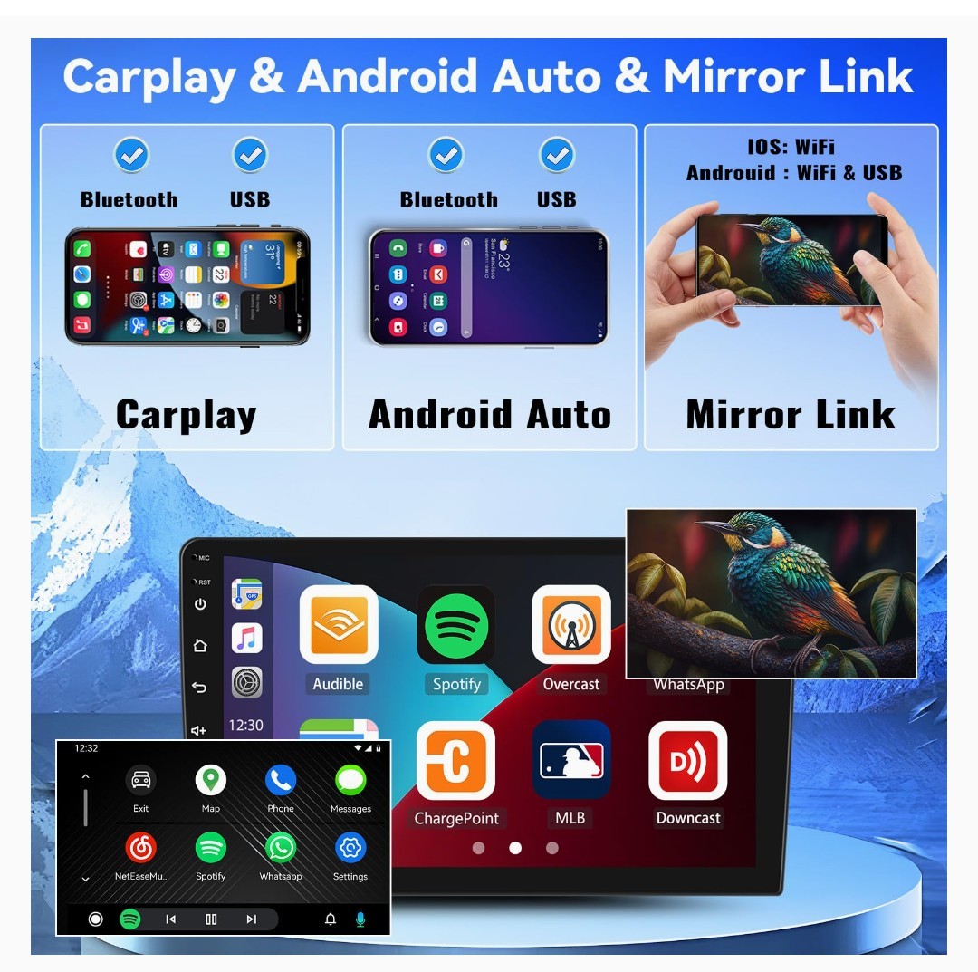 Car Radio Stereo for Audi A4 S4 RS4 2002-2008 Carplay Android Auto 2+64G 9 Inch