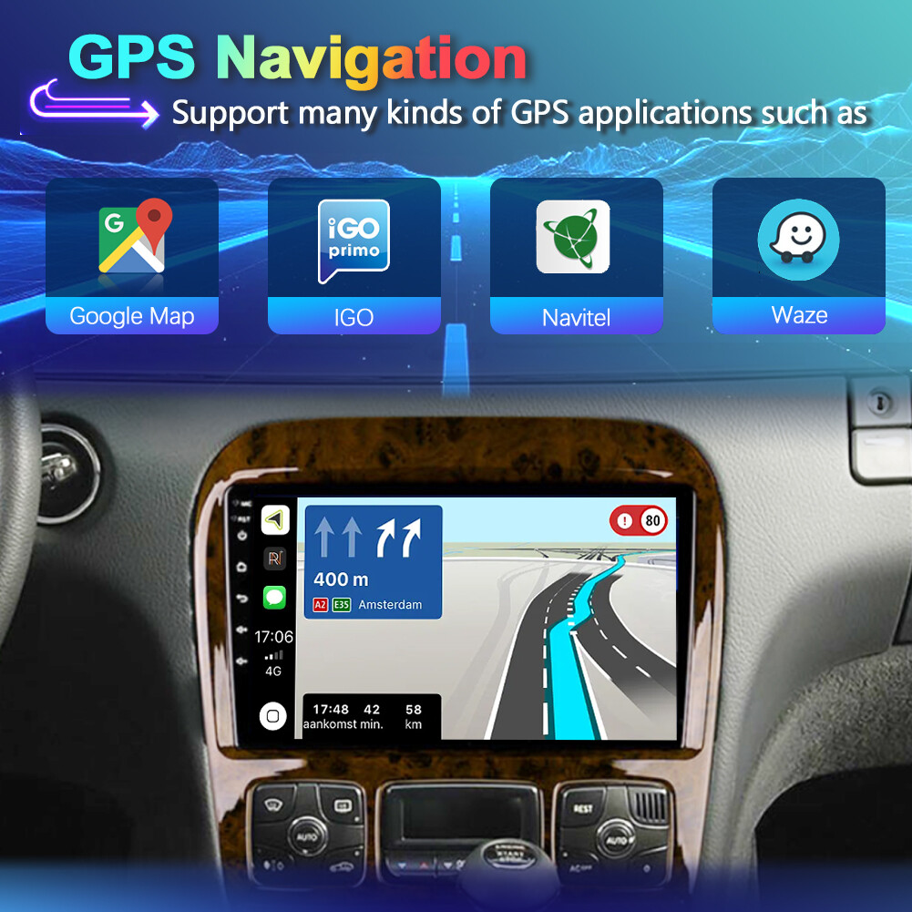For Mercedes-Benz S Class W220 CAR PLAY ANDROID 14 AUTO CAR STEREO HEAD UNIT AHD