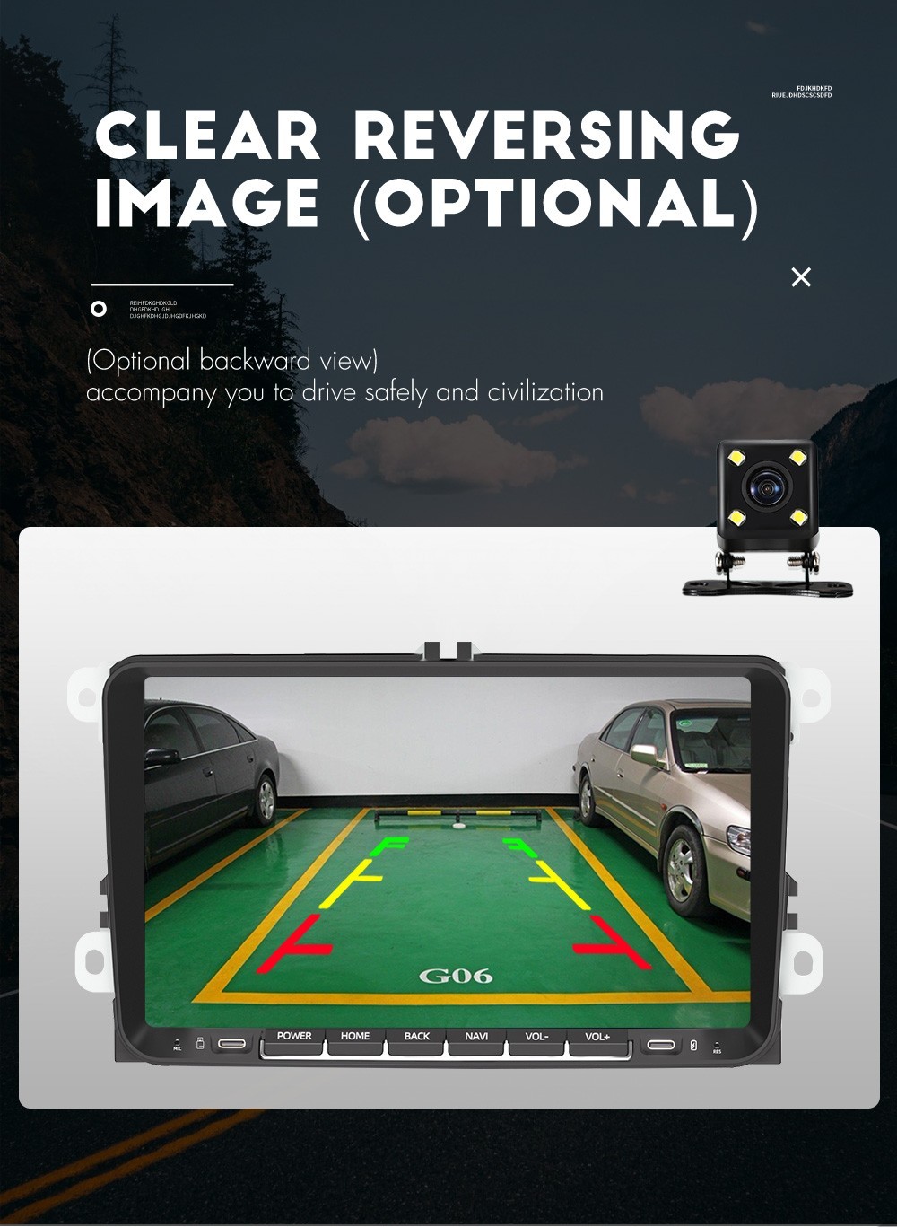 For Volkswagen VW Golf Polo Passa 9inch Car Radio Wireless CarPlay Android Auto