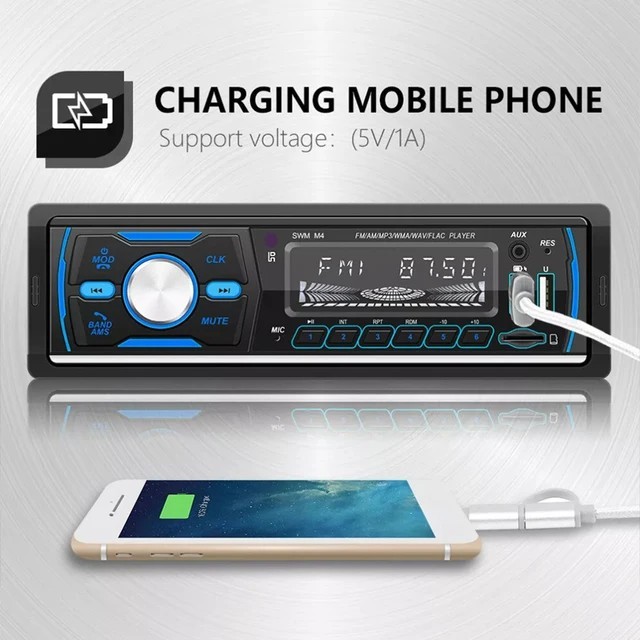 1 Din Car Radio MP3 Player Classic Car Retro Audio Stereo Support FM AUX EQ USB