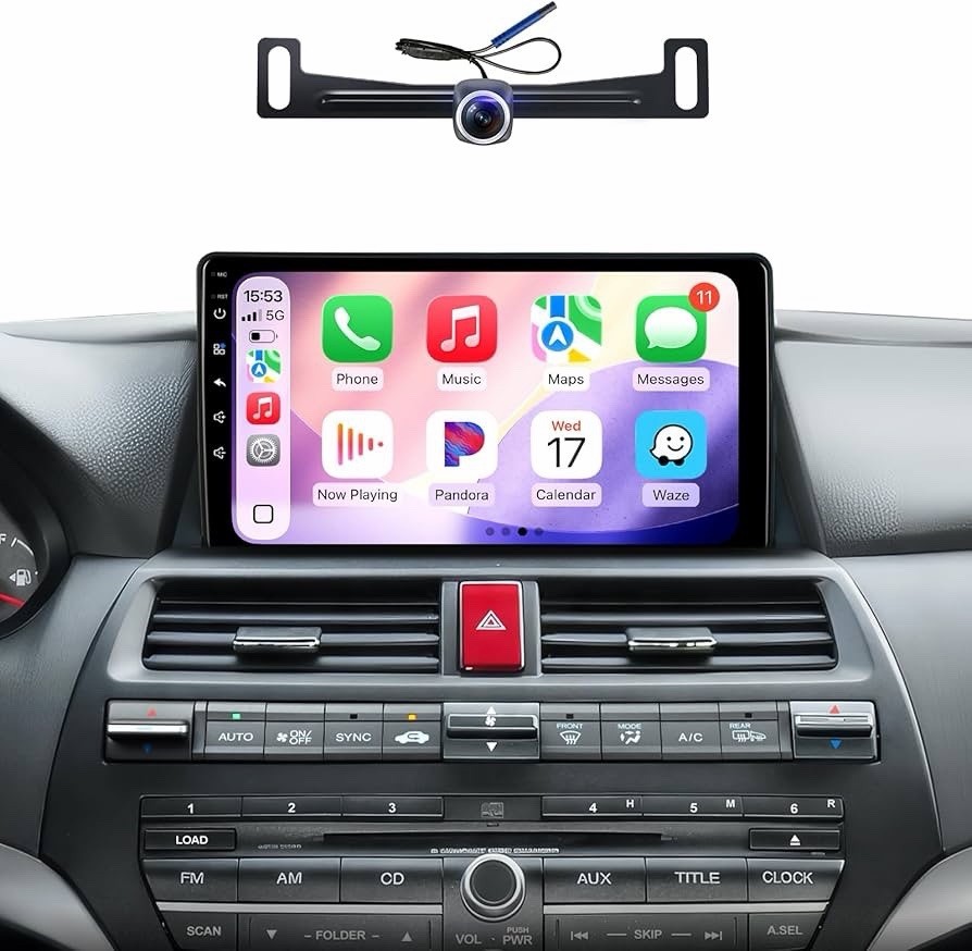 for Honda Accord 8th 2008-2013 Radio Stereo Upgrade with Carplay Backup Camera