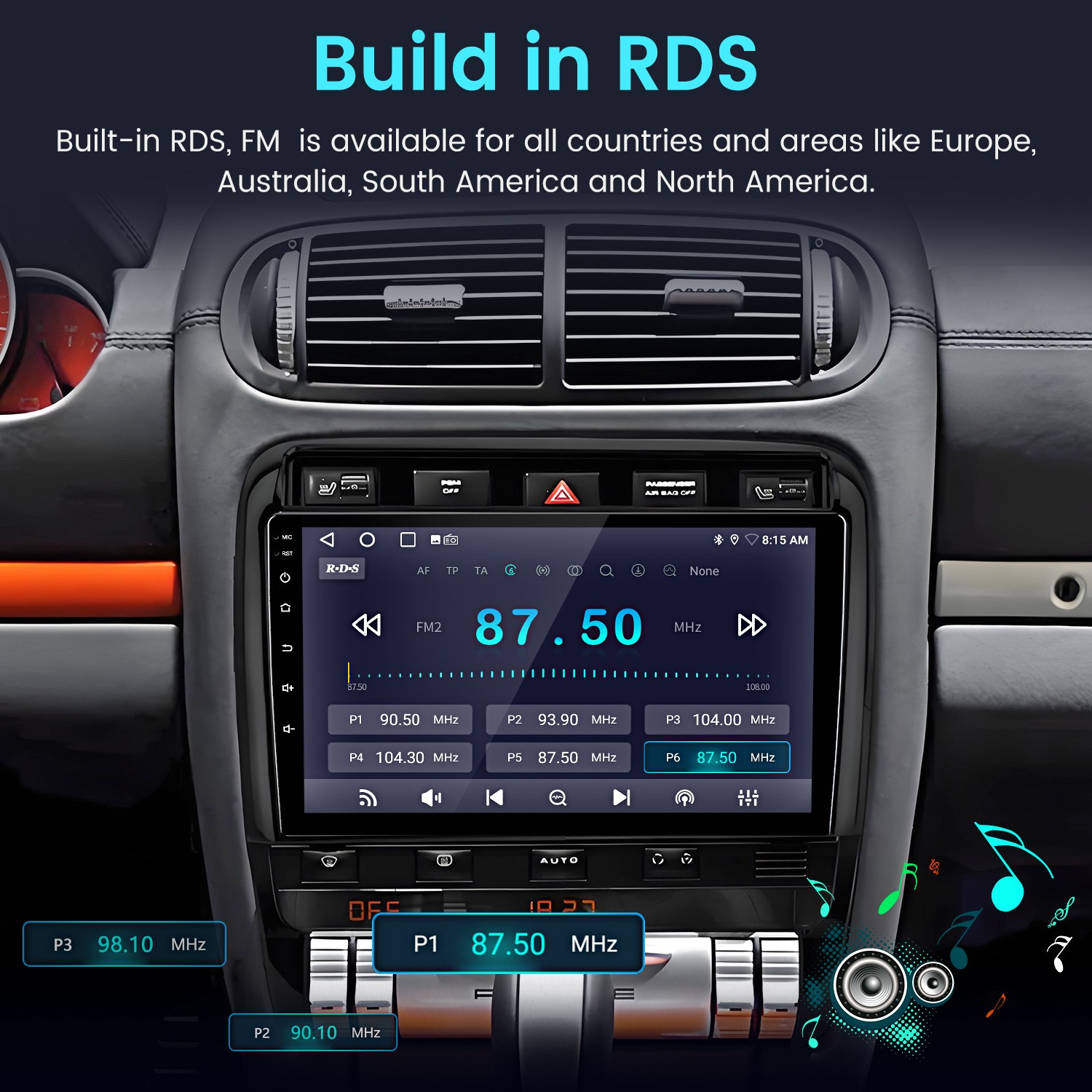 6+128G Carplay Android14 For Porsche Cayenne 2002-2010 Car Stereo Radio GPS Navi