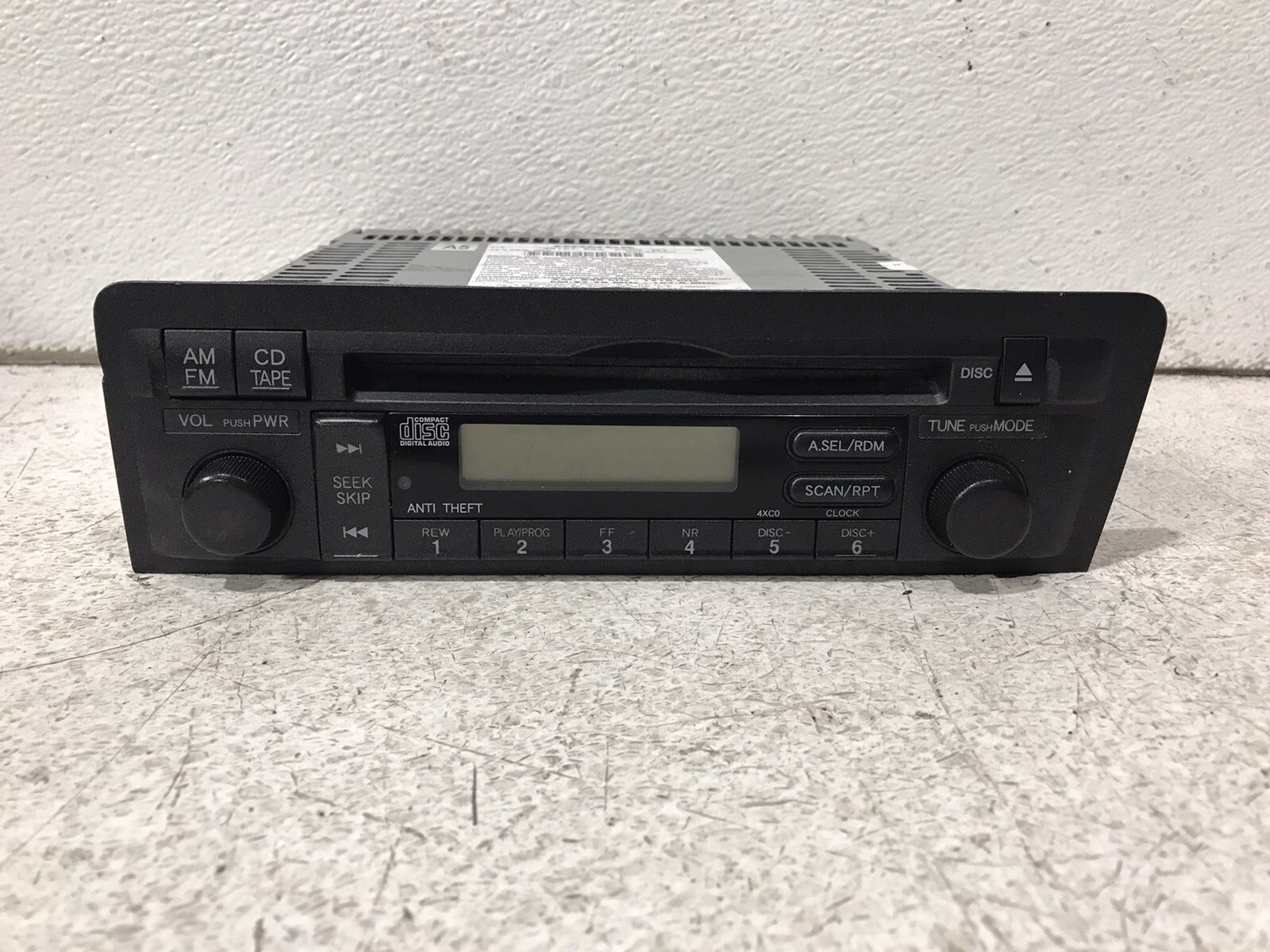 2001-2003 honda civic 4DR SED radio receiver stereo single CD disc player 4XC0