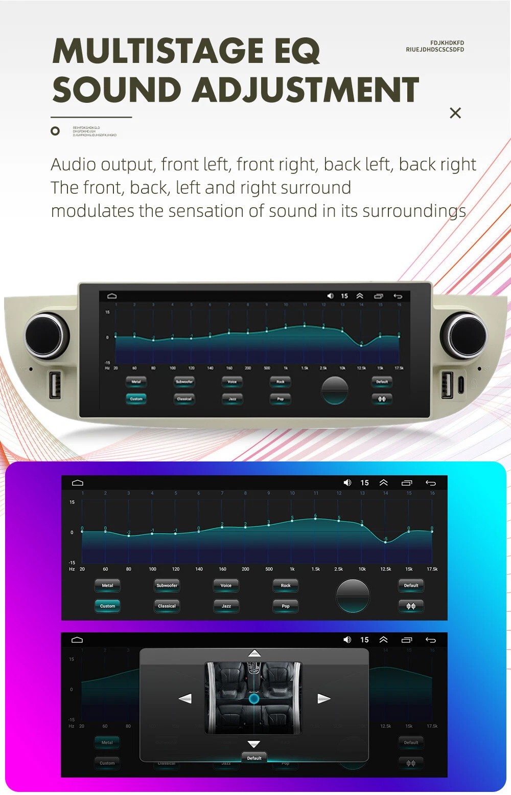 32G For Fiat 500 2009-2015 Carplay Android 15 Car Stereo Radio GPS Navi BT +CAM