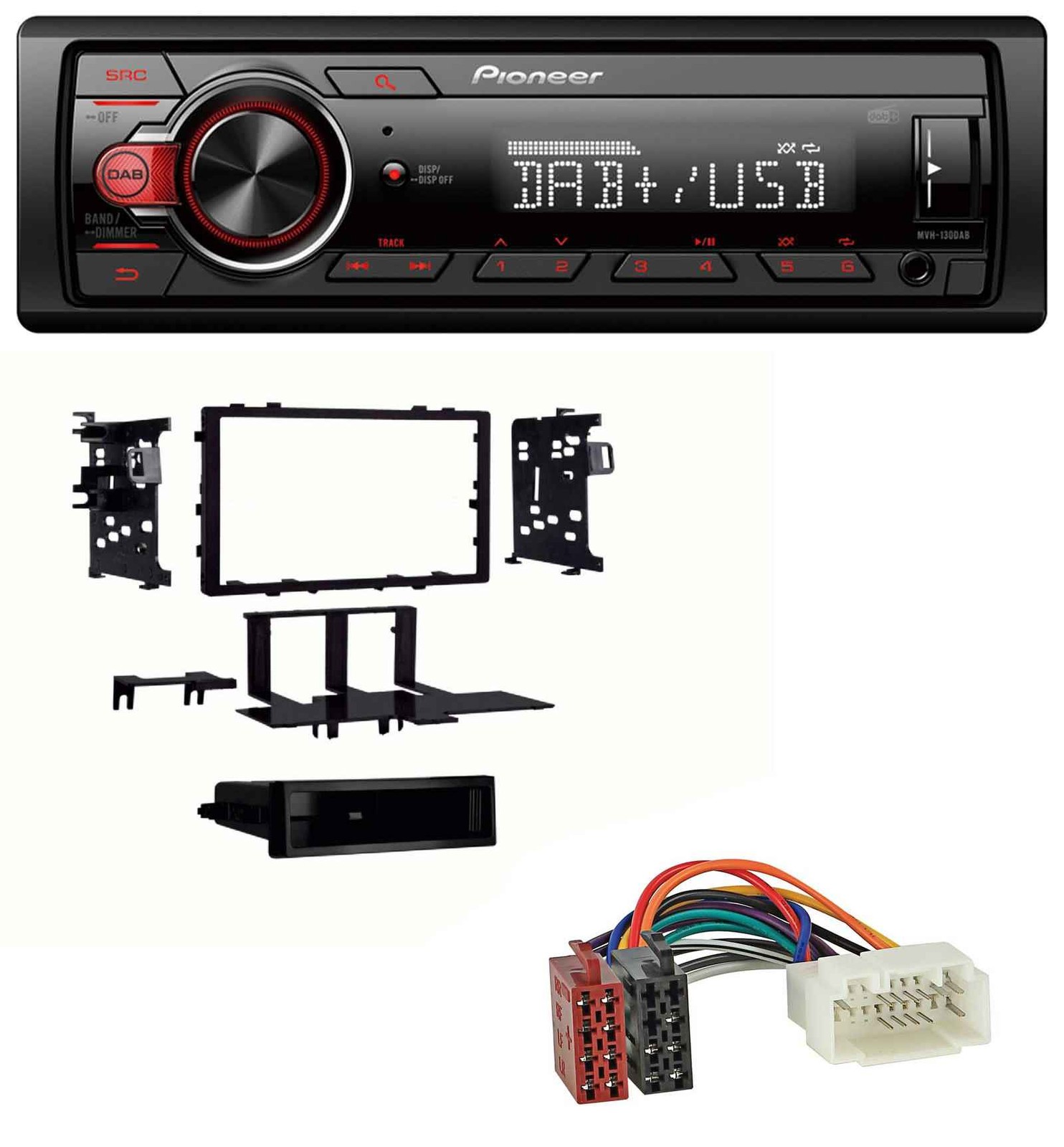 Pioneer MP3 1DIN DAB USB AUX Car Stereo for Honda Accord 1998-2003 Black