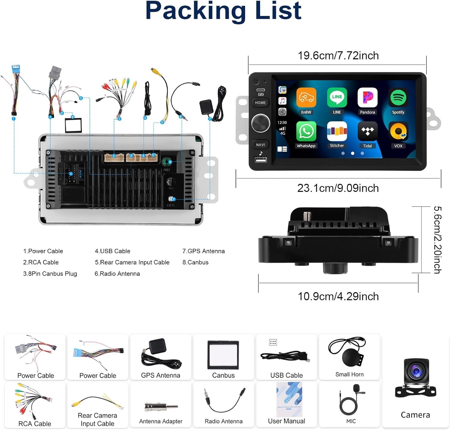 2+64G Android Car Stereo Radio for Chevy Chevrolet Silverado SSR, BT FM/RDS WiFi
