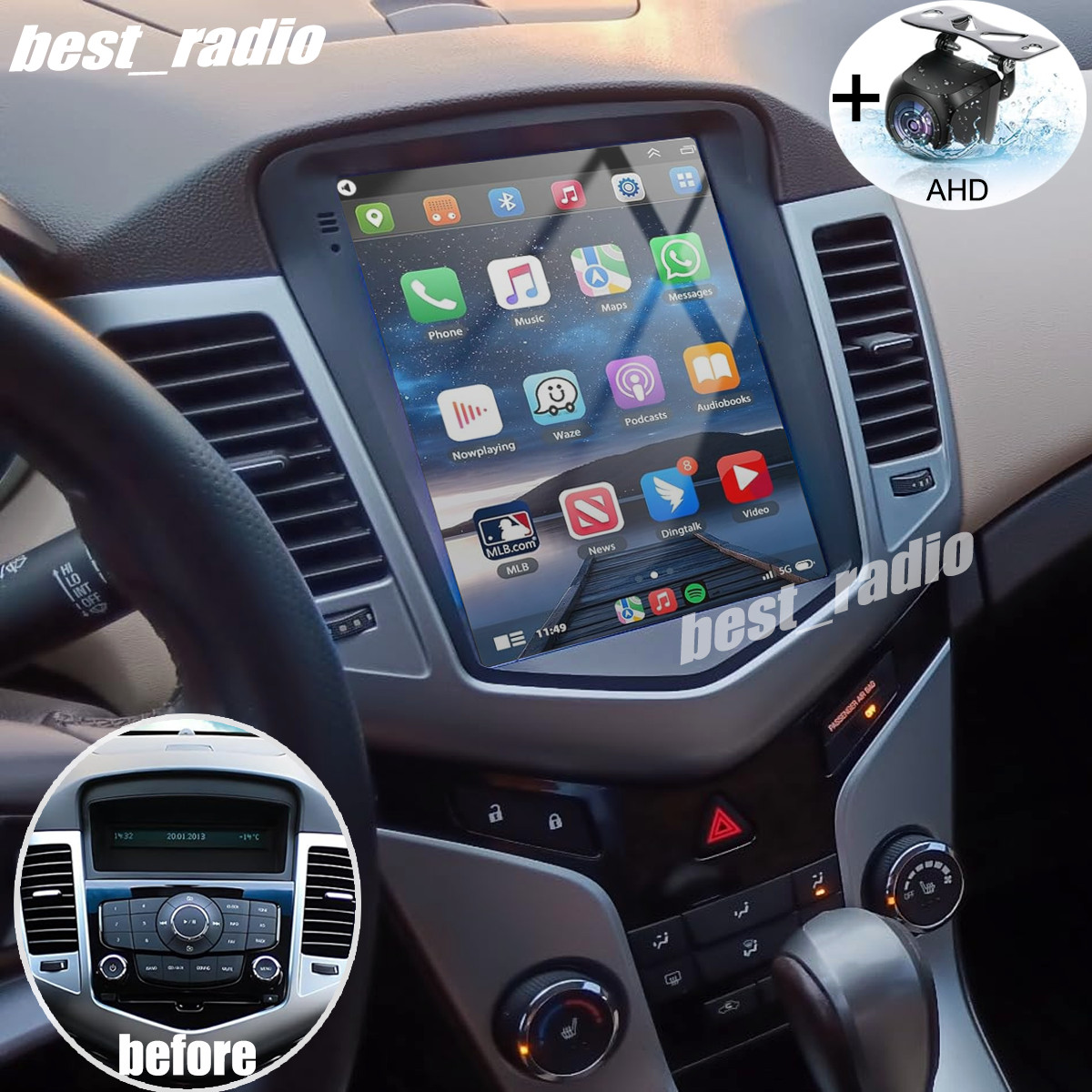 Car Radio Stereo Carplay For 2011-2015 Cruz Radio Carplay Navi EQ FM RDS