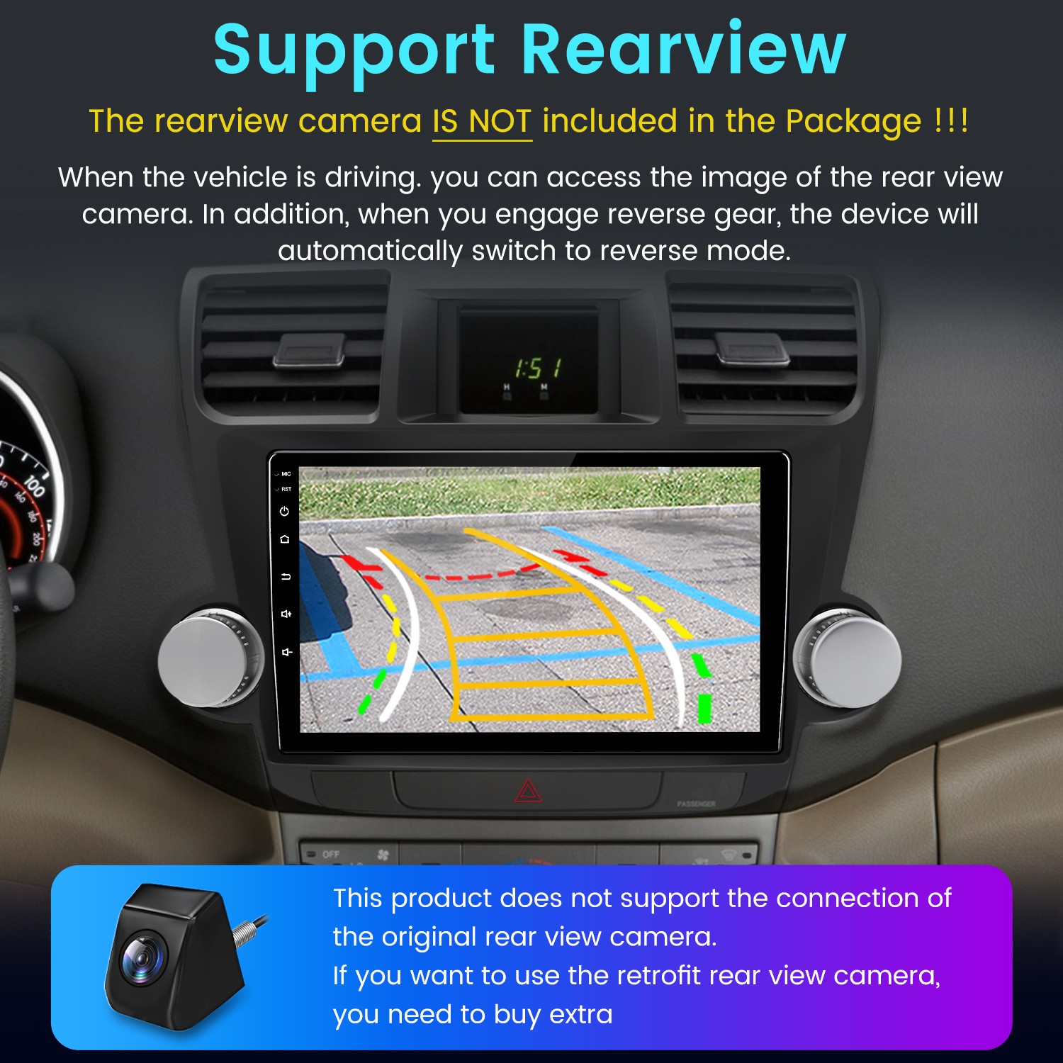 CarPlay 6+128G 8Core Android 14 For Toyota Highlander 09-13 Car Stereo Radio GPS
