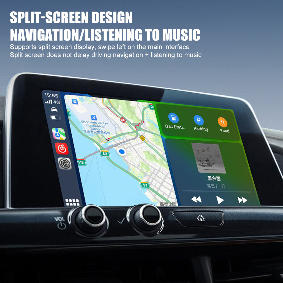2 in 1 Wireless Apple Carplay Android Auto Adapter Mini USB & Type-C Dongle Box~
