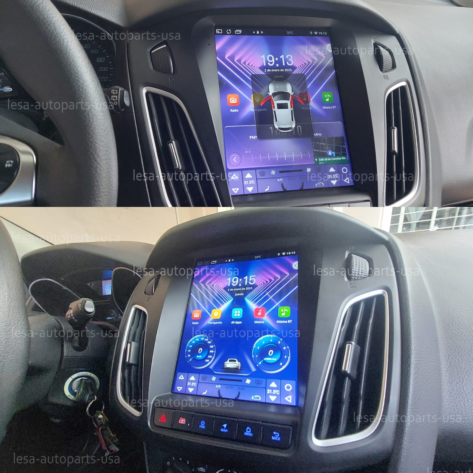 9.7″ For Ford Focus 2012-2018 Android 13 Apple Carplay Car Stereo Radio GPS Navi