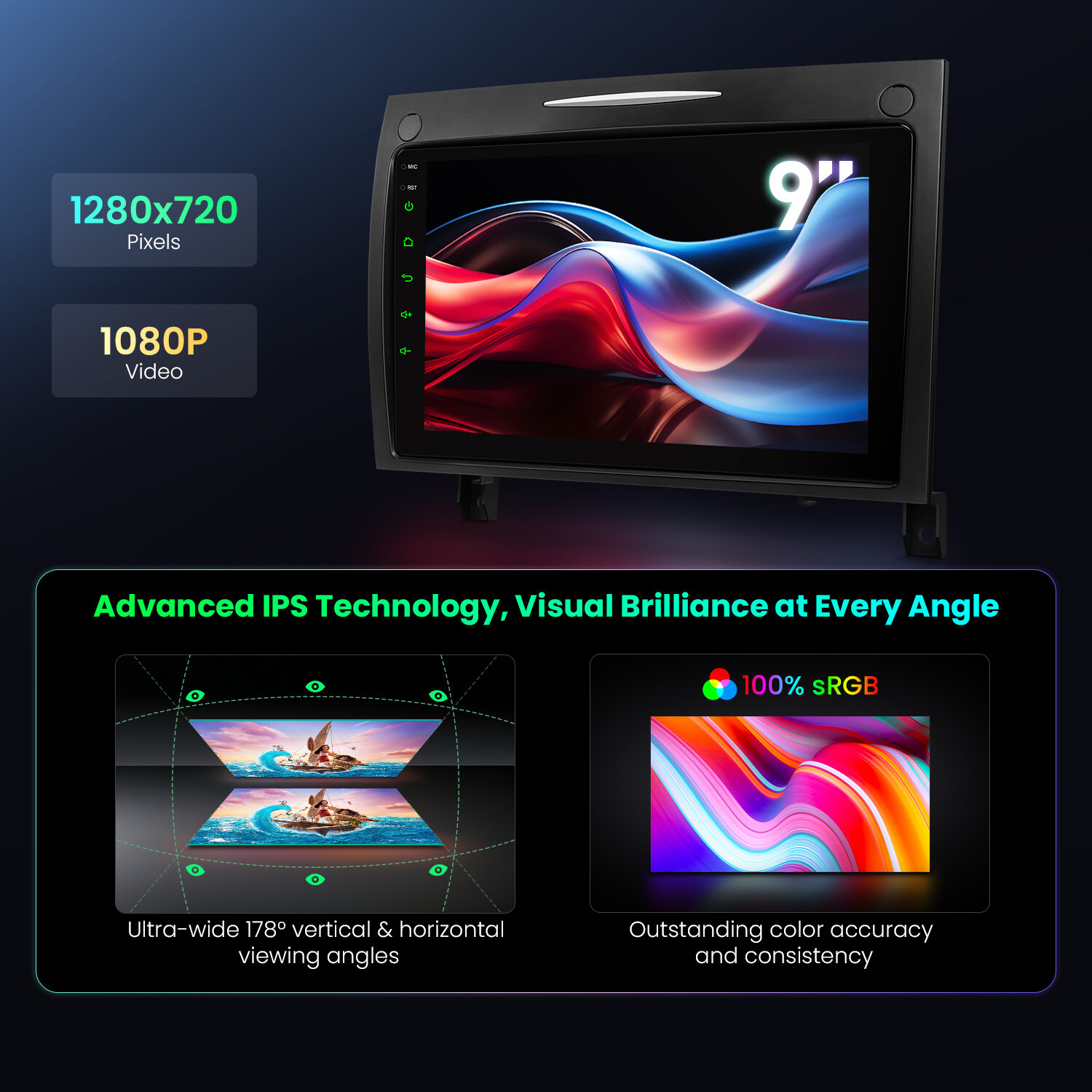 XTRONS 9″ Android 14 8Core 4+64GB Car Radio Stereo GPS for Benz SLK-R171 2004-11