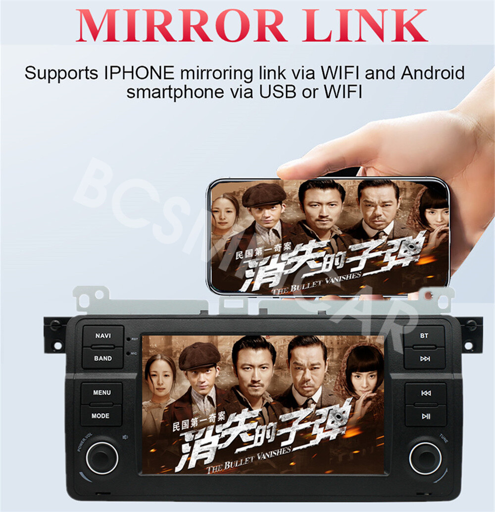 7in Car Multimedia Player WIFI FM/RDS SWC Fit For BMW E46 3 Series M3 1998-2006