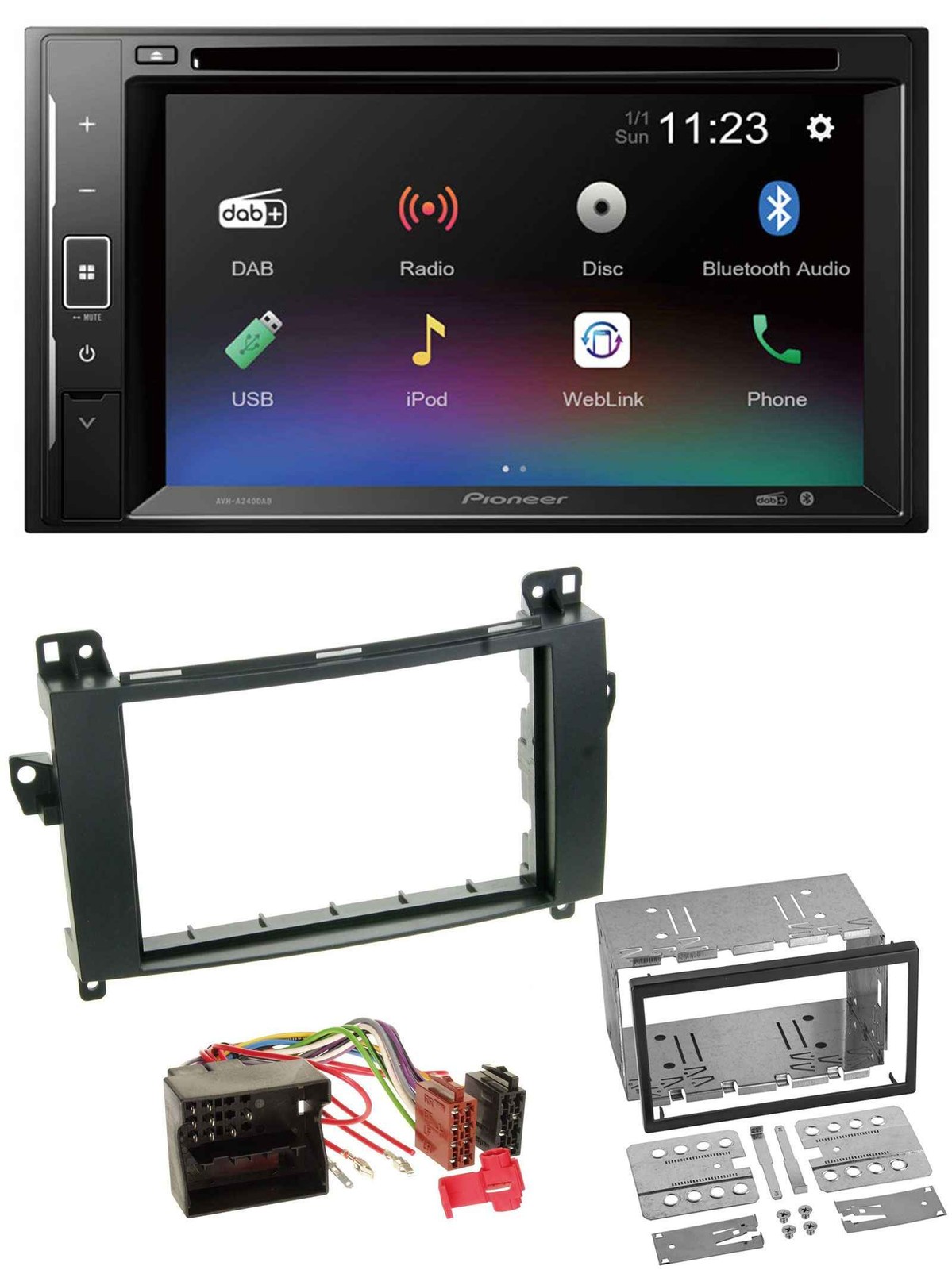 Pioneer Bluetooth MP3 USB 2DIN DAB DVD Car Stereo for Mercedes Viano Vito W639 06