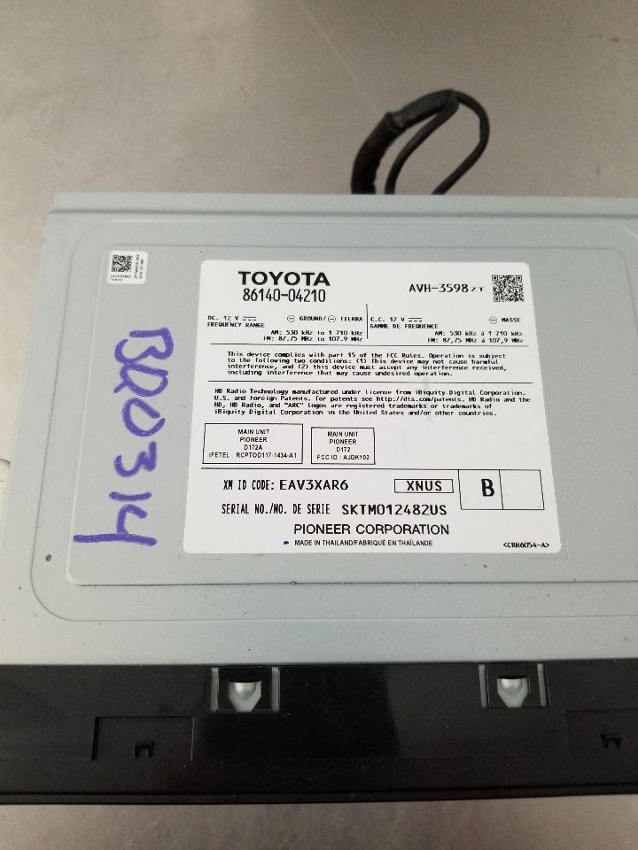 20 TOYOTA TACOMA 4X4 TRD PRO RADIO AUDIO DISPLAY AND RECEIVER 8614004210 OEM