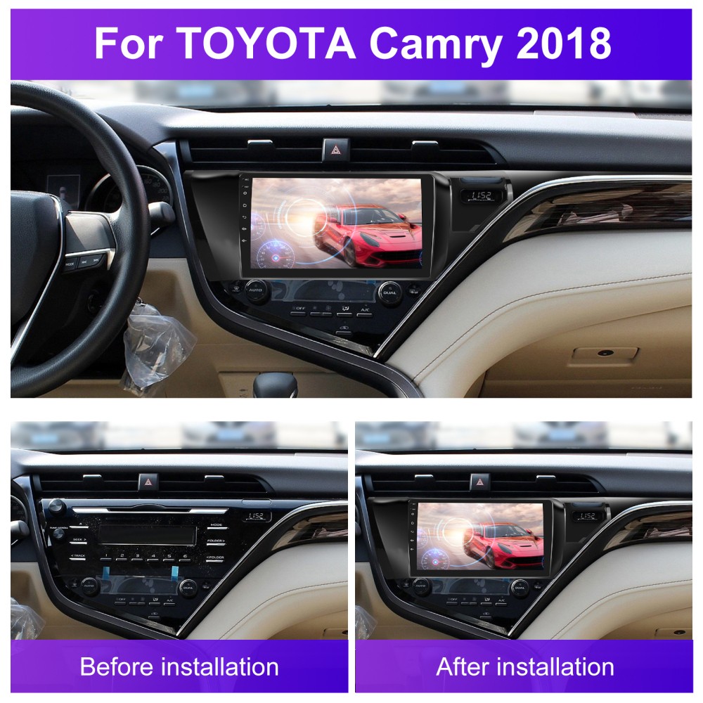 6+128GB Carplay For Toyota Camry 2018-2020 Android 15 Car Radio Stereo GPS +AHD