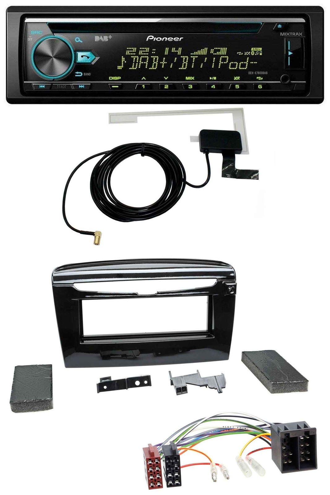 Pioneer MP3 AUX CD USB DAB Car Stereo for Lancia Y from 12 Gloss Black