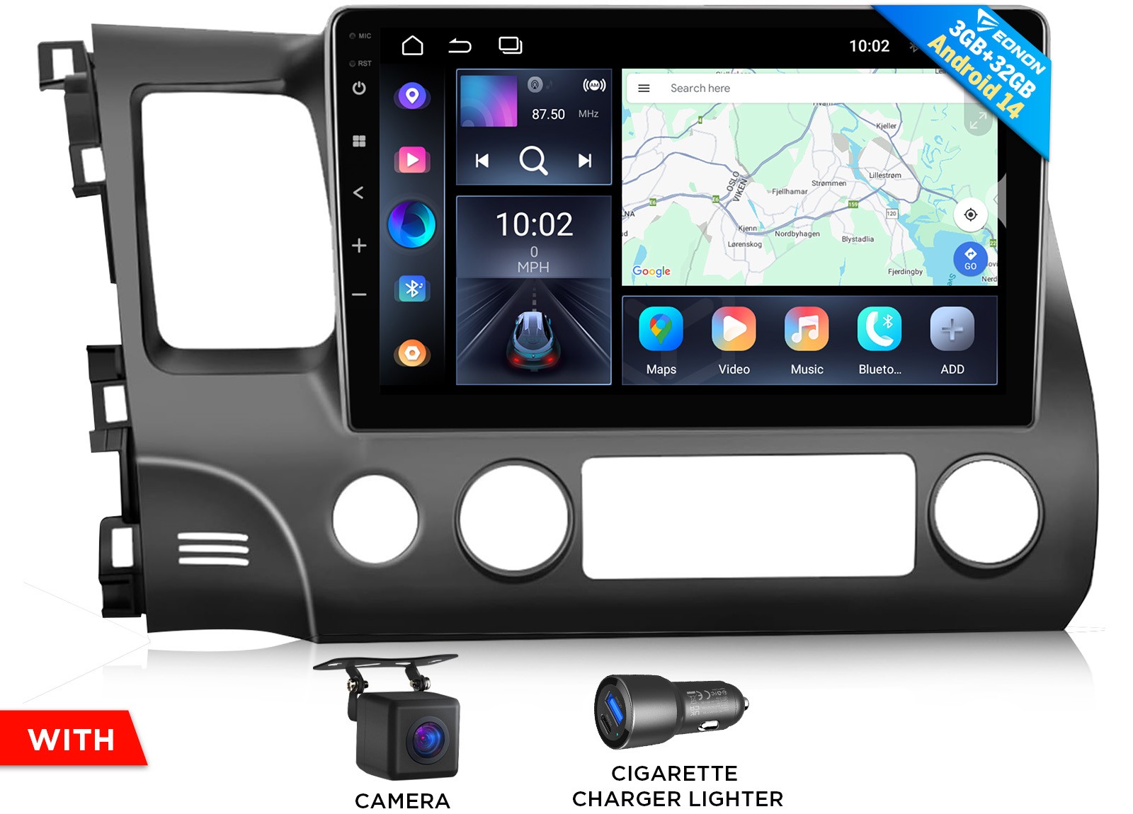 Eonon HCIV1X7 Android 14 Car Stereo Radio GPS CarPlay for Honda Civic 2006-2011