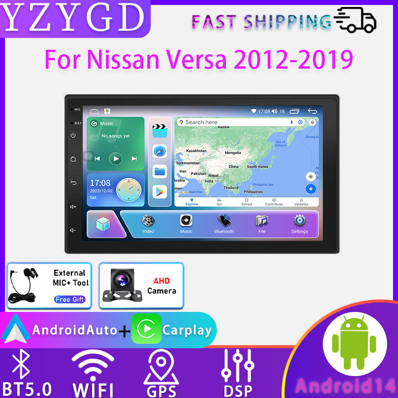 For Nissan Versa Multimedia Car Navi Video 2012-2019 Android GPS Carplay Radio