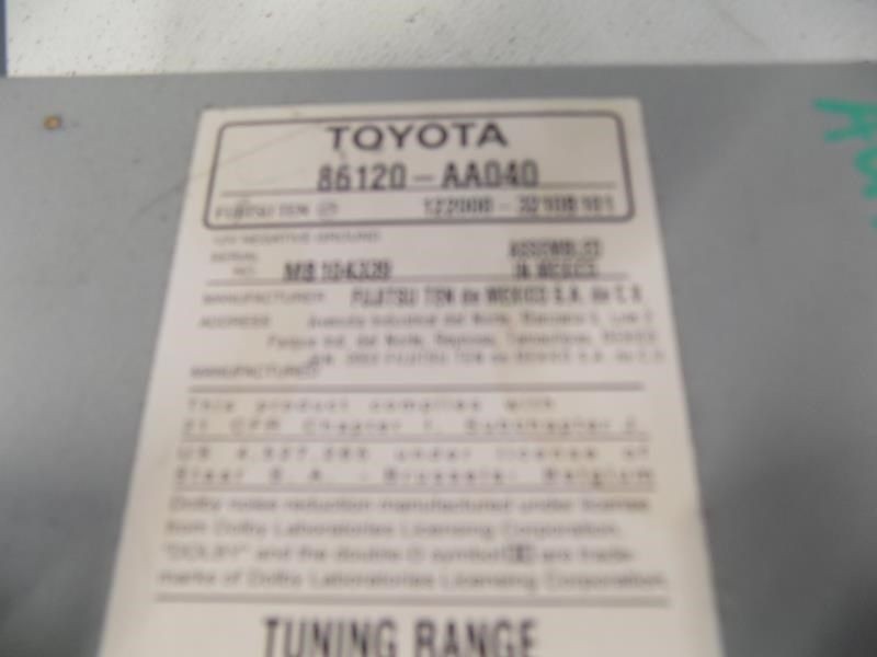 Audio Equipment Radio Receiver CD With Cassette Fits 02-04 CAMRY 1699278