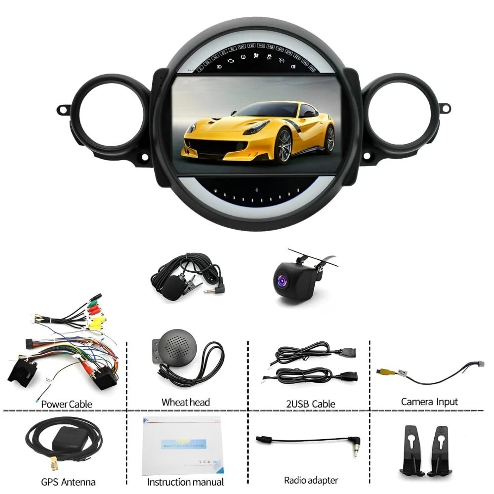 HU for BMW Mini Cooper R56 R60 2007-2013 Car Radio Stereo GPS Navigation Carplay