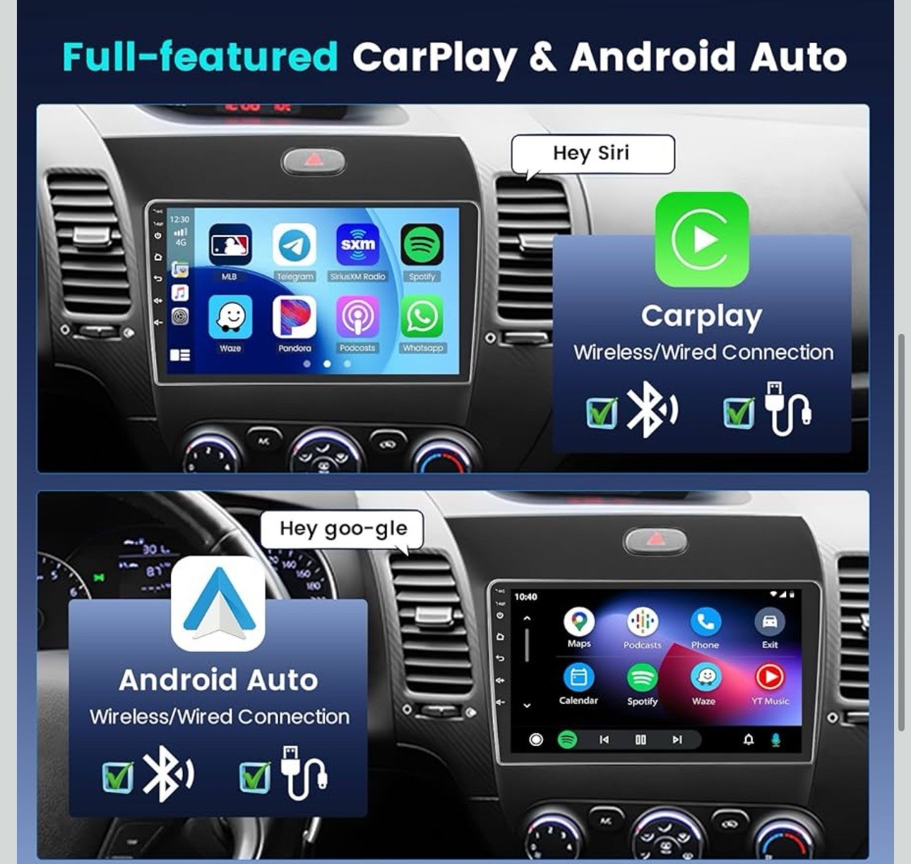 KIA Forte Cerato K3 2013-2018 Radio, 8 Core 4+64GB Android 13 Car Stereo 9 Inch