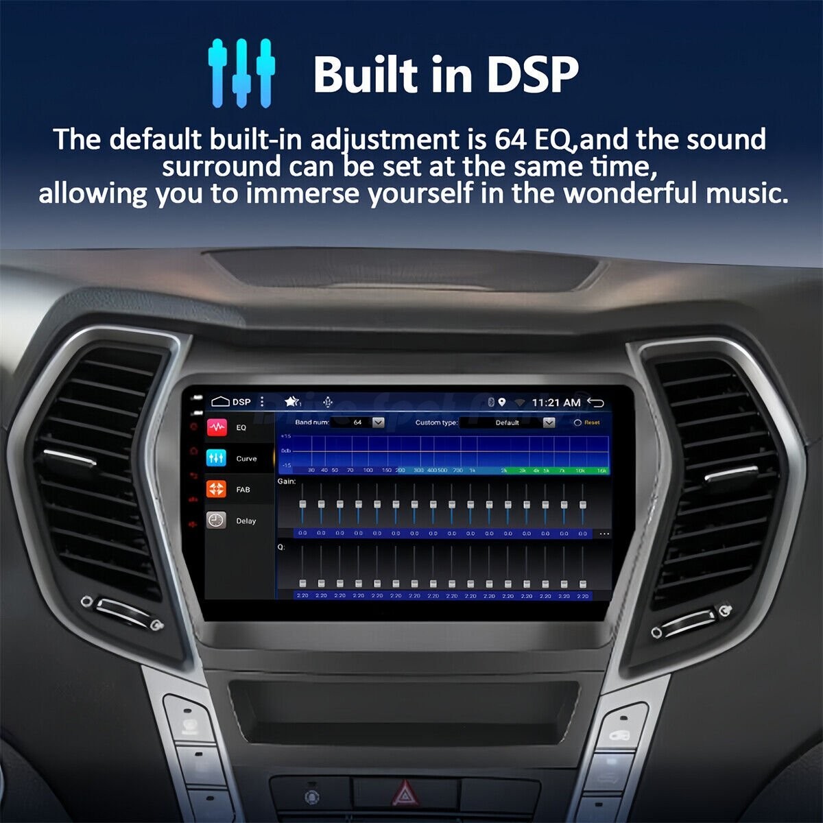 9inch Radio GPS Stereo GPS Navi WIFI For Hyundai Santa Fe Sport IX45 2013-2017