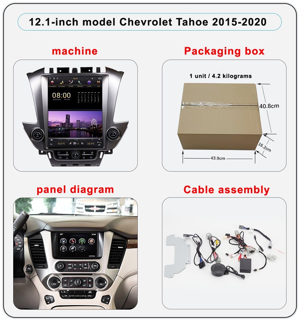 Android12 Car Radio For Chevrolet Suburban Tahoe Gmc Yukon 2014-2020 GPS Tesla