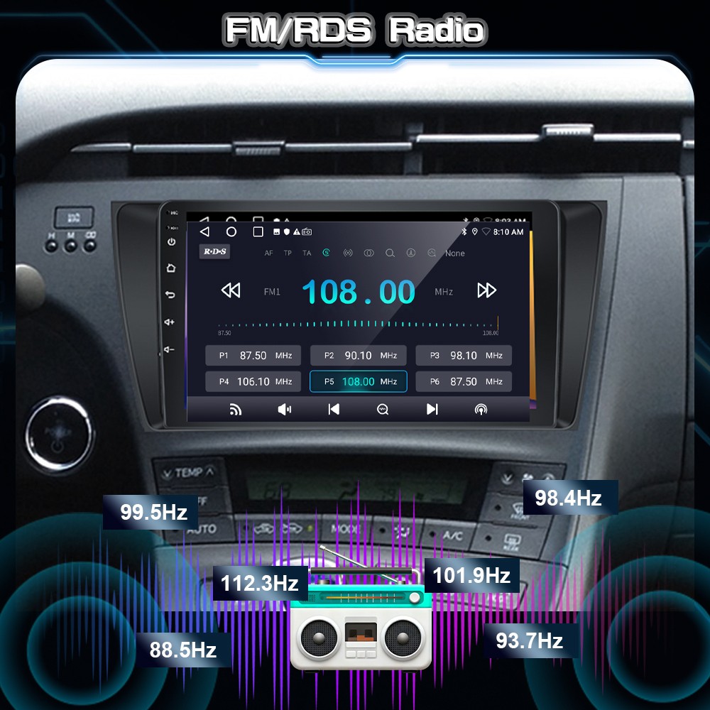 Apple Carplay For Toyota Prius 2010-2015 Car Stereo Radio JBL Android Navi GPS
