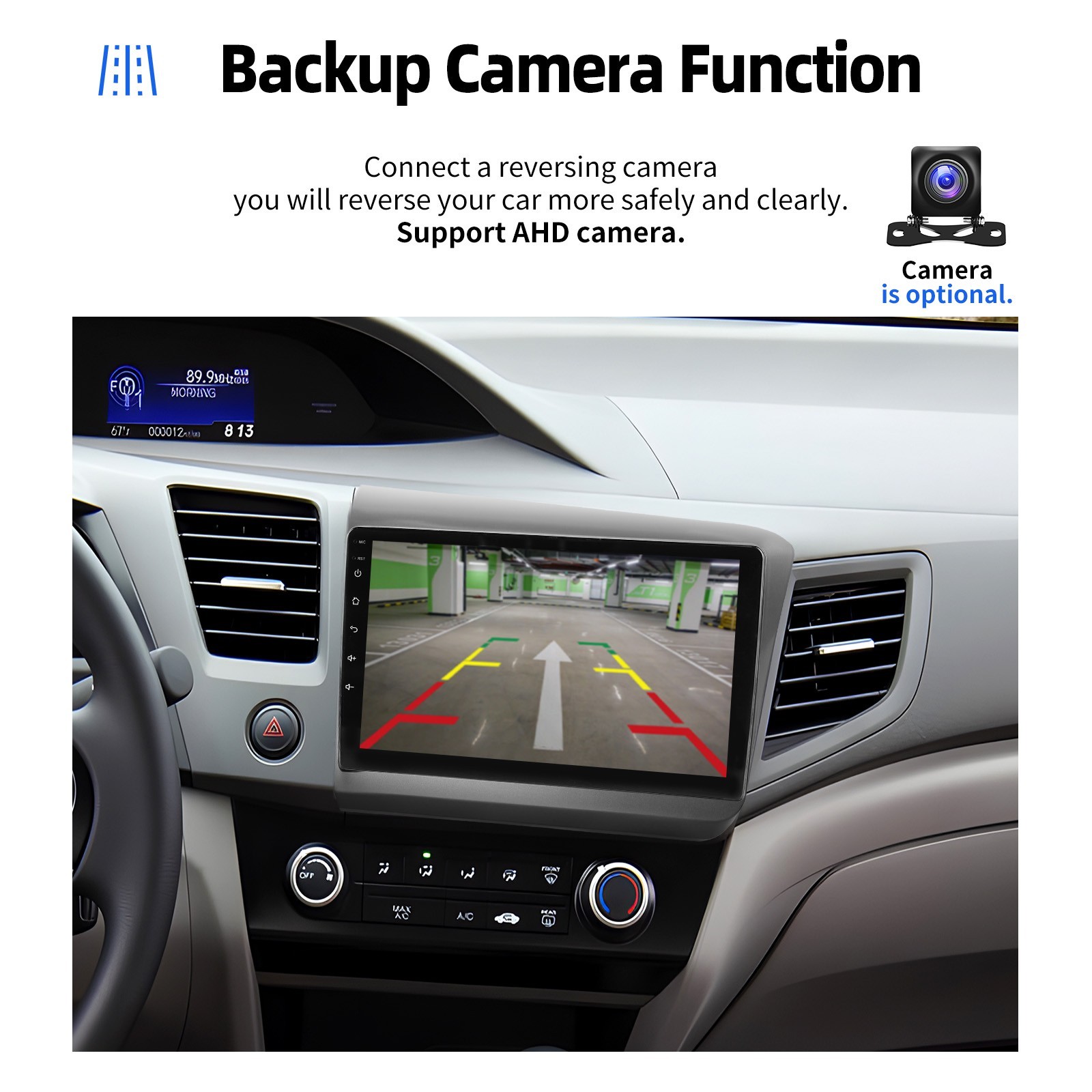 For Honda Civic 2012 Android 15 Carplay 9 inch Car Stereo WIFI GPS Navi 4+64G BT