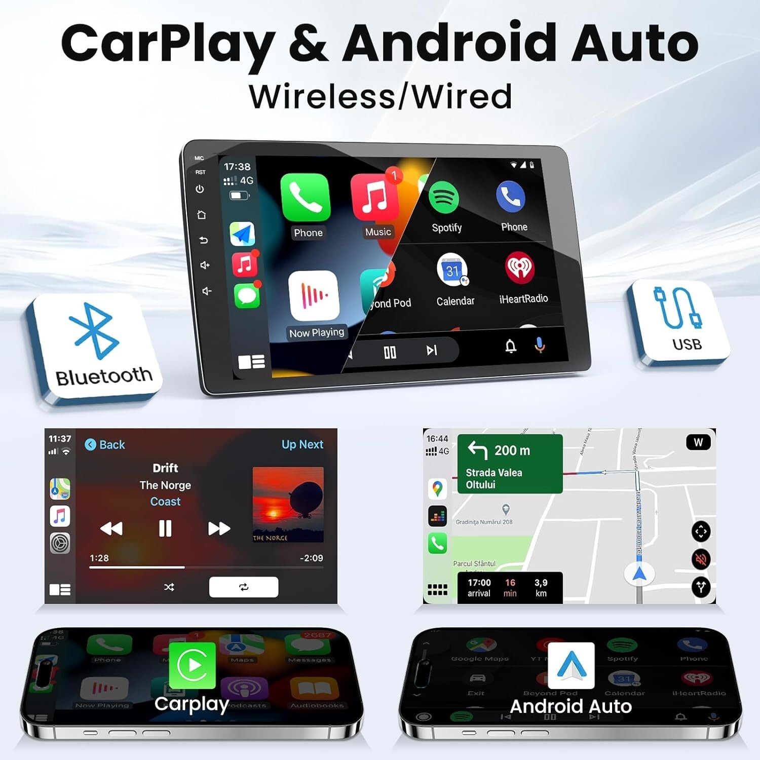 Carplay For 14-18 Chevrolet Silverado GMC Sierra Car Stereo Radio GPS NAVI CAM