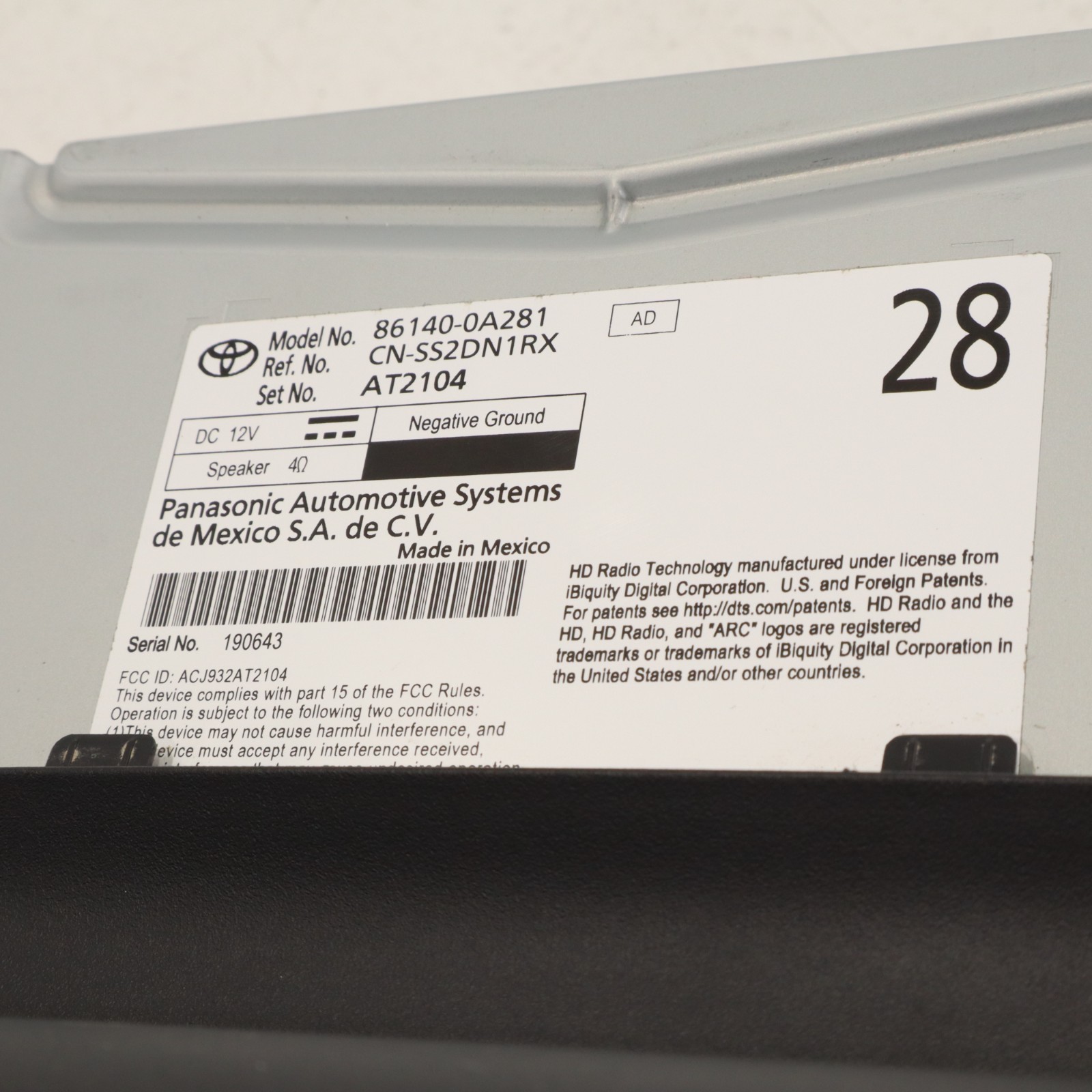 ✅ 2023 – 2025 TOYOTA COROLLA CROSS MEDIA DISPLAY SCREEN RECEIVER 86140-0A281 OEM