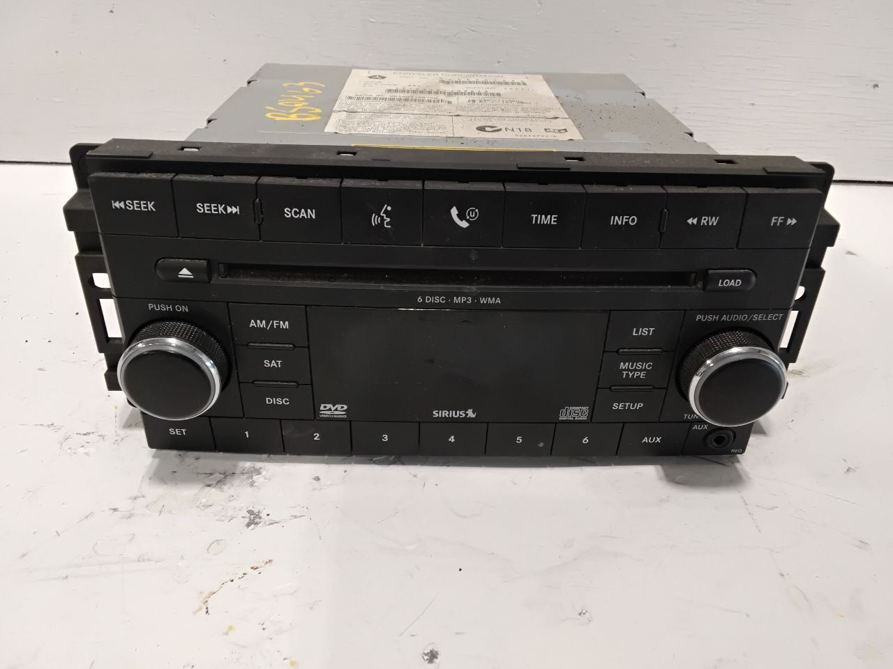 2008-2011 Dodge DAKOTA Radio AM-FM-6 Disc CD-DVD Changer w/Satellite ID REQ