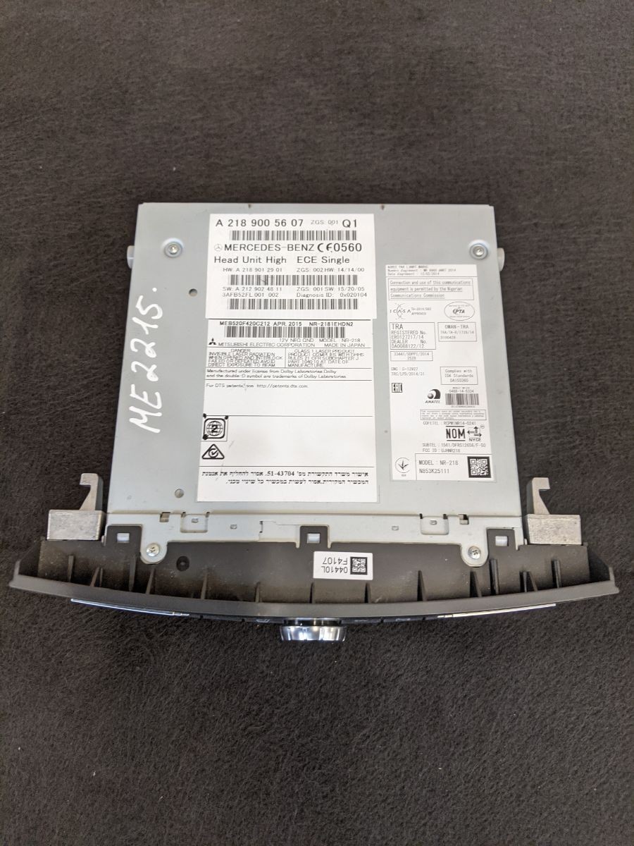 MERCEDES E-CLASS S212 SAT NAV CD RADIO HEAD PLAYER CONTROL UNIT A2189005607