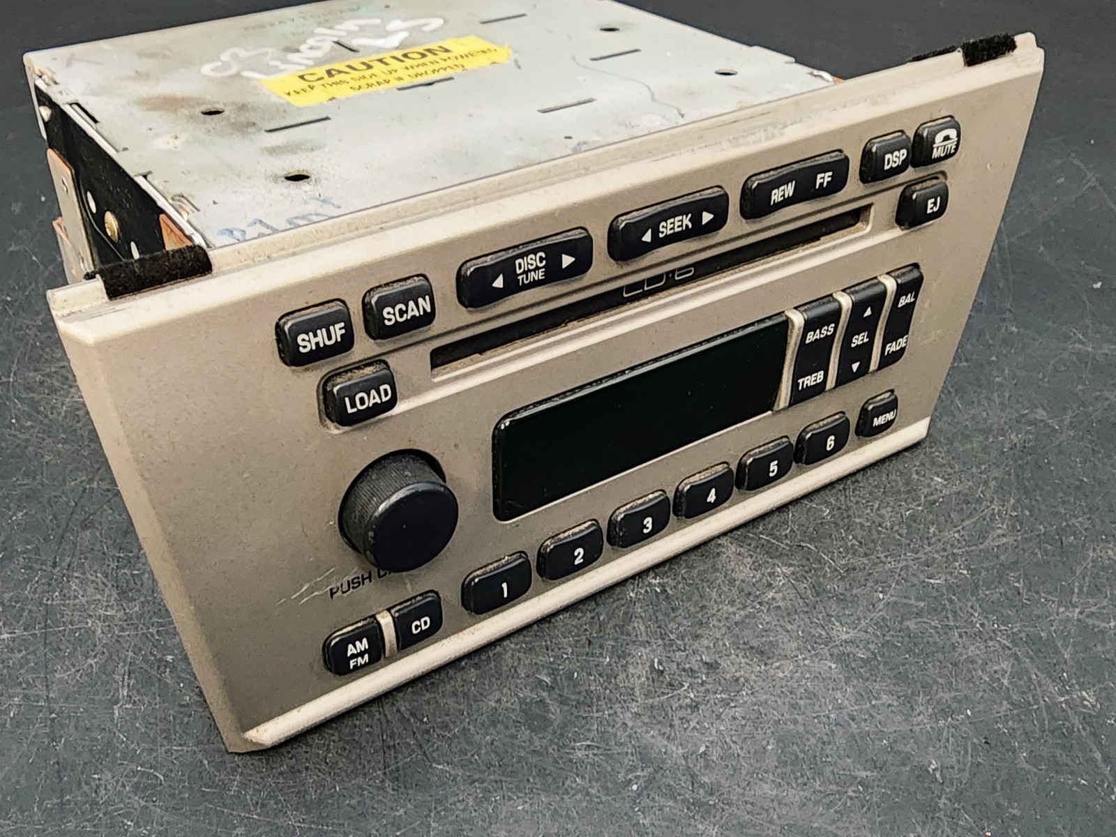 OEM 03-06 Lincoln LS Radio CD Changer 3W4T18C815AD Silver/Black Used