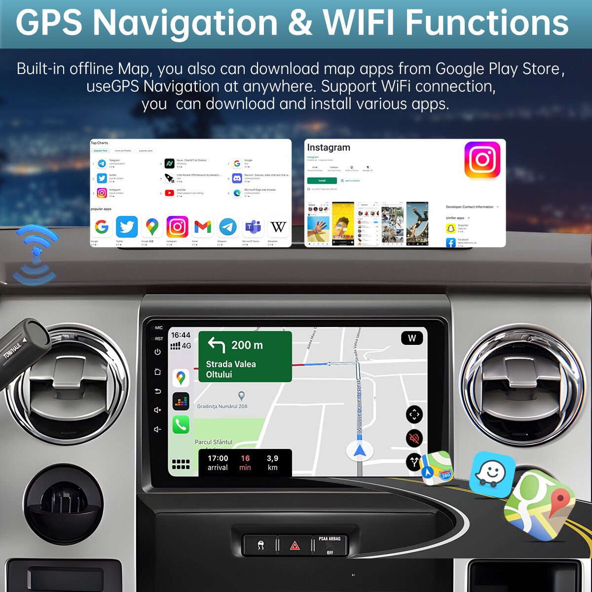 For 2009-2012 Ford F-150 Apple Carplay F150 Radio Android 12.0 GPS Navi WiFi RDS