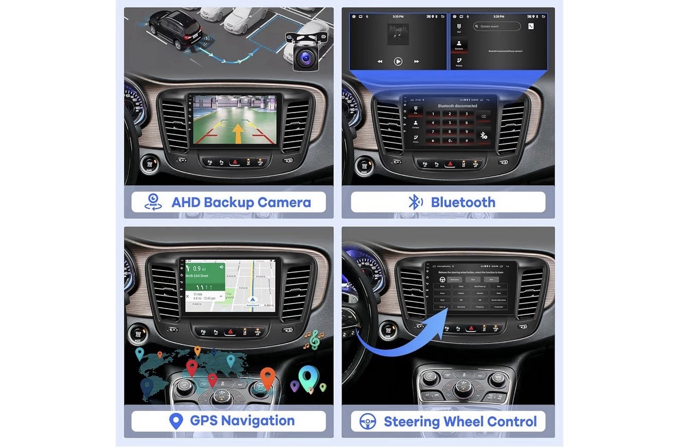 Car Stereo Radio 64G For Chrysler 200 200C 2015-2019 Carplay Android 15 GPS +CAM