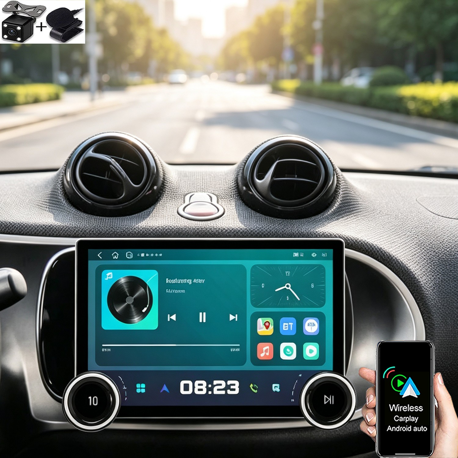 10” Android For Benz Smart Fortwo 453 2015-2020 Car Radio Navigation Carplay 5G