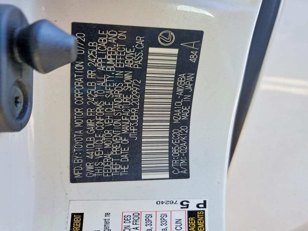 UX200 2020 Audio Equipment Radio 86140-76F20