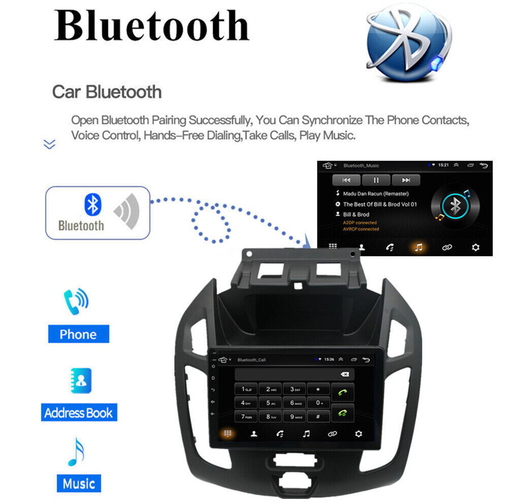 For Ford Transit Connect 2014-2018 Carplay 9″ Android 13.0 Stereo Radio GPS Wifi