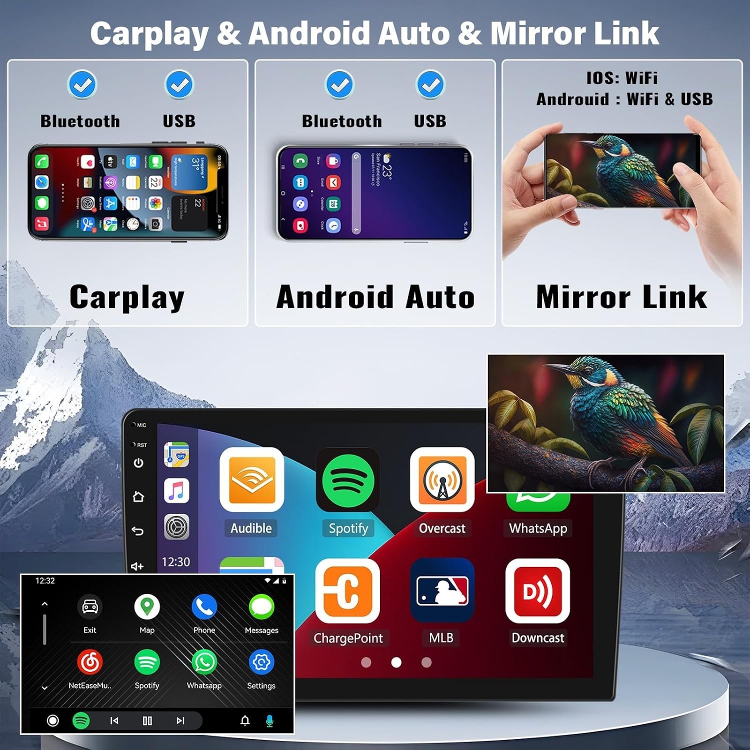 Audi A3 2008-2012 Wireless CarPlay Android Auto 9 inch Car Stereo