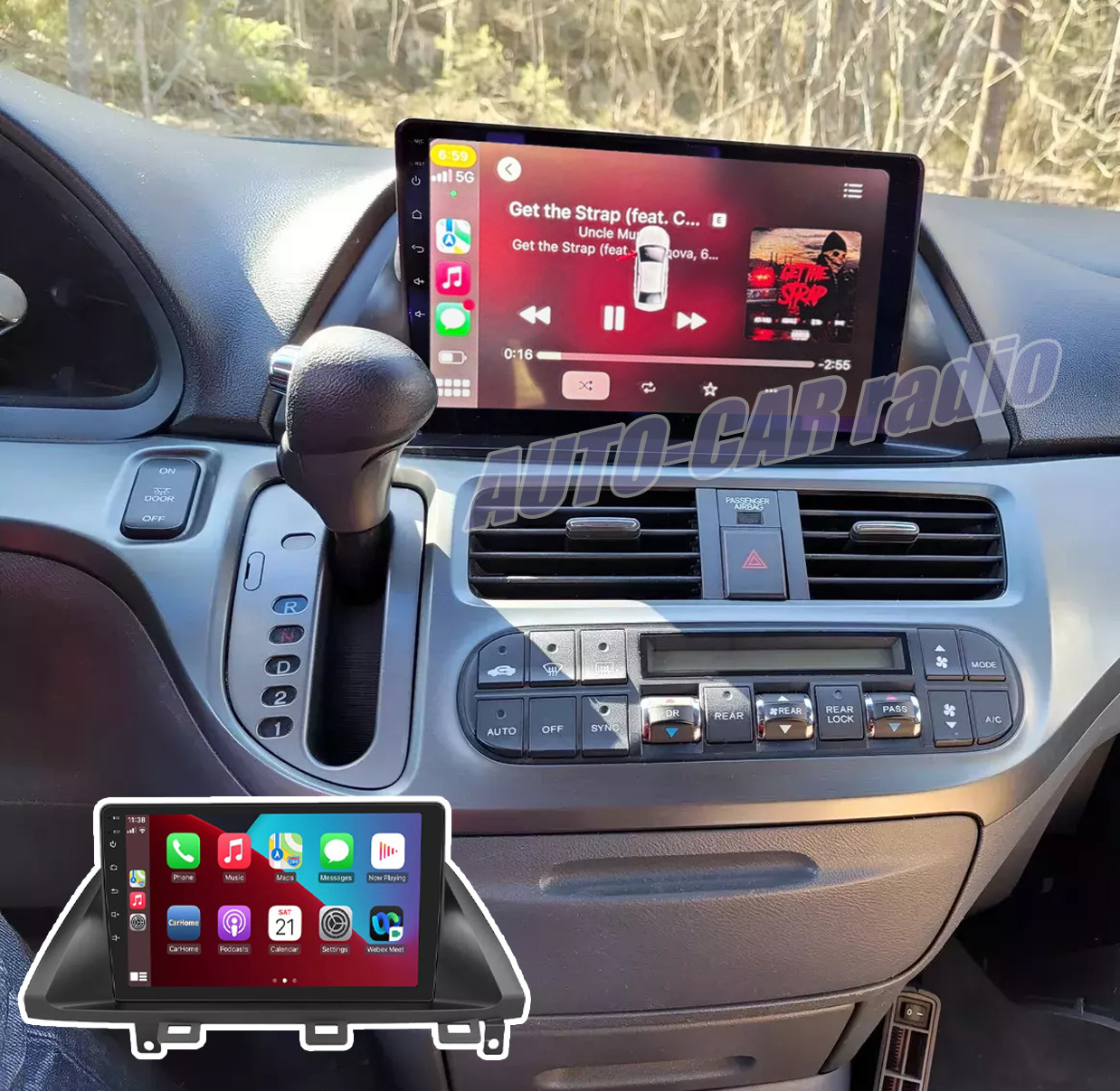 Car Radio Stereo Carplay For 2005-2010 Honda Odyssey 4+64G 10in wifi Stereo