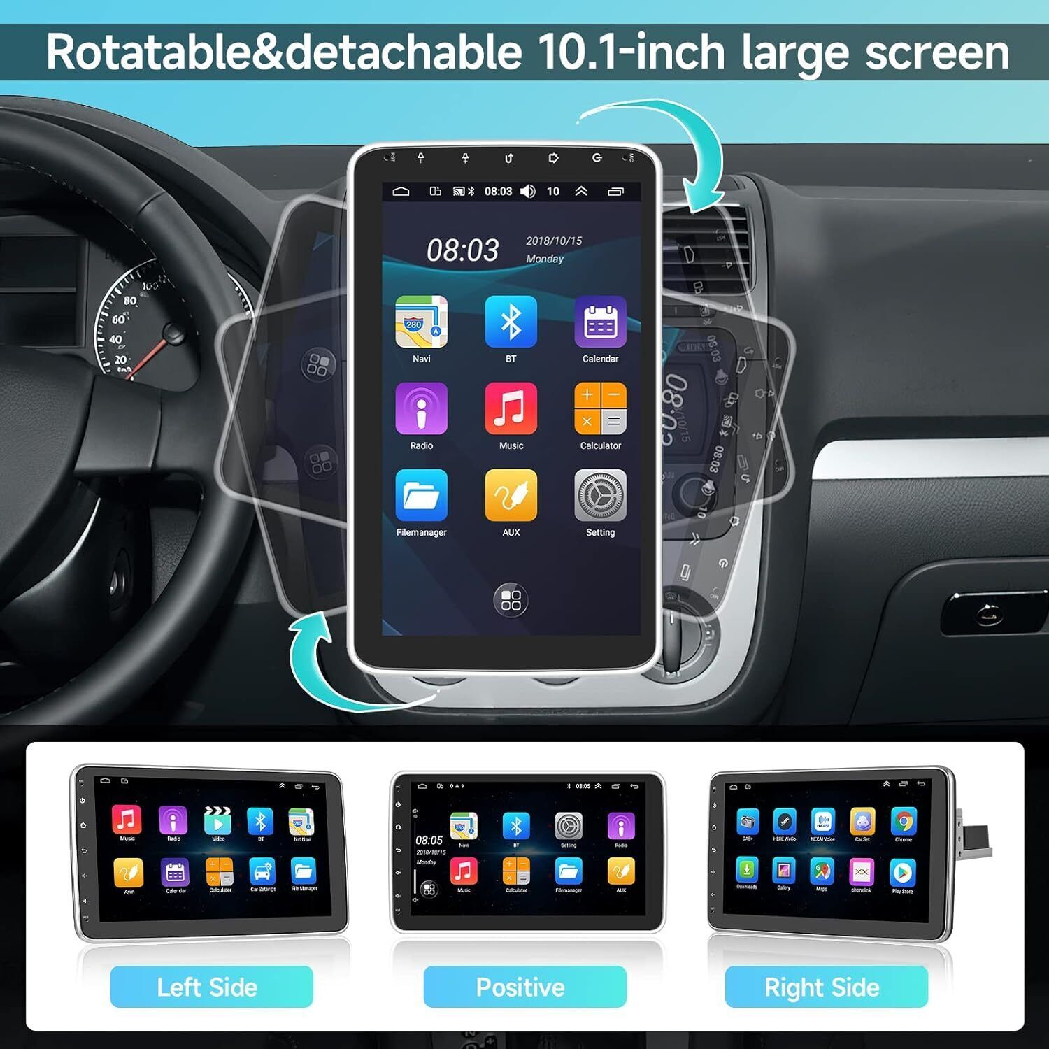 10.1”Android13 CarPlay Car Stereo Radio GPS Nav For 2013 2014 Ford F-150 Raptor